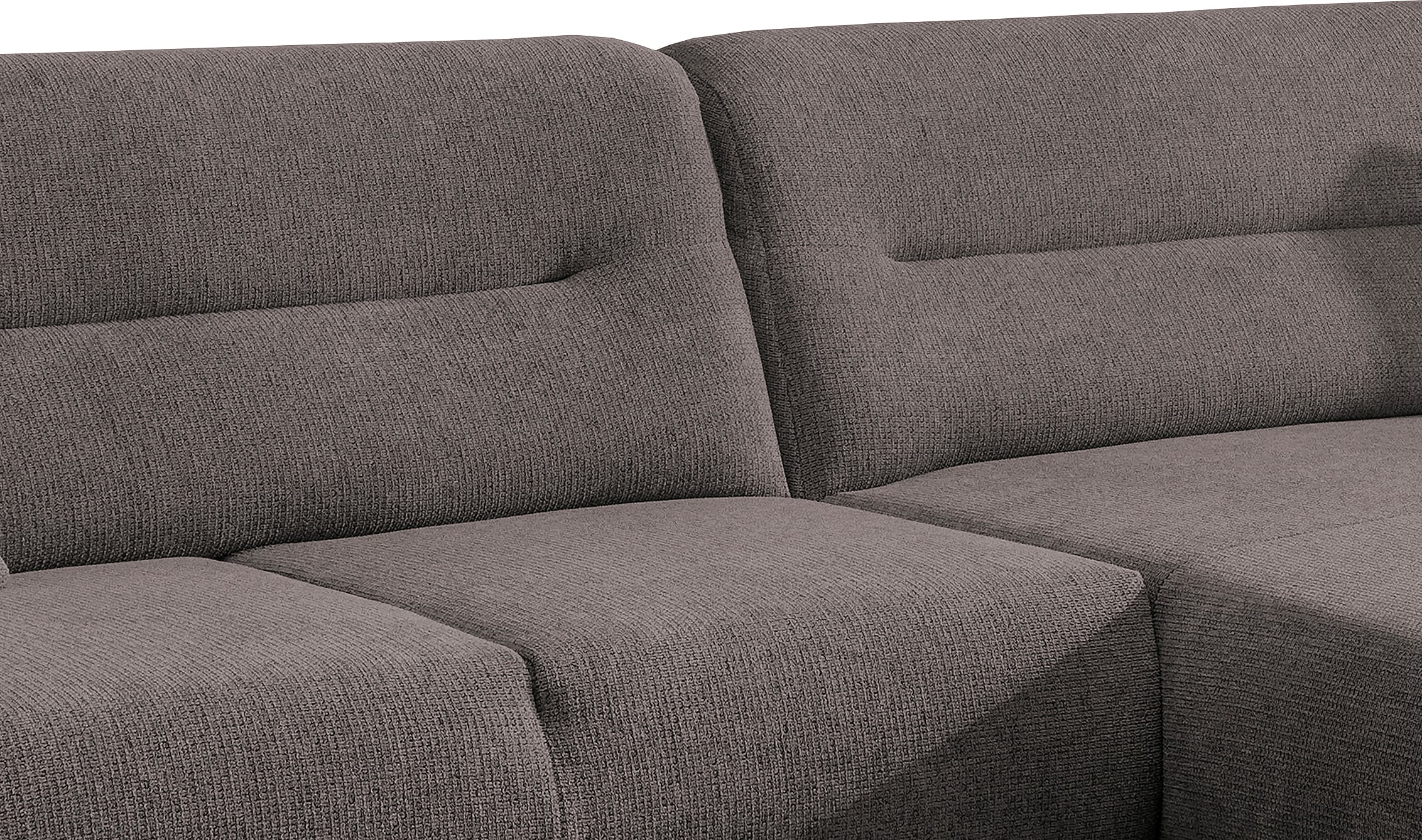 INOSIGN Ecksofa »Drago, elegant und zeitlos, komfortabel, Holzfuß, L-Form«, frei im Raum stellbar, inkl. 2 Zierkissen