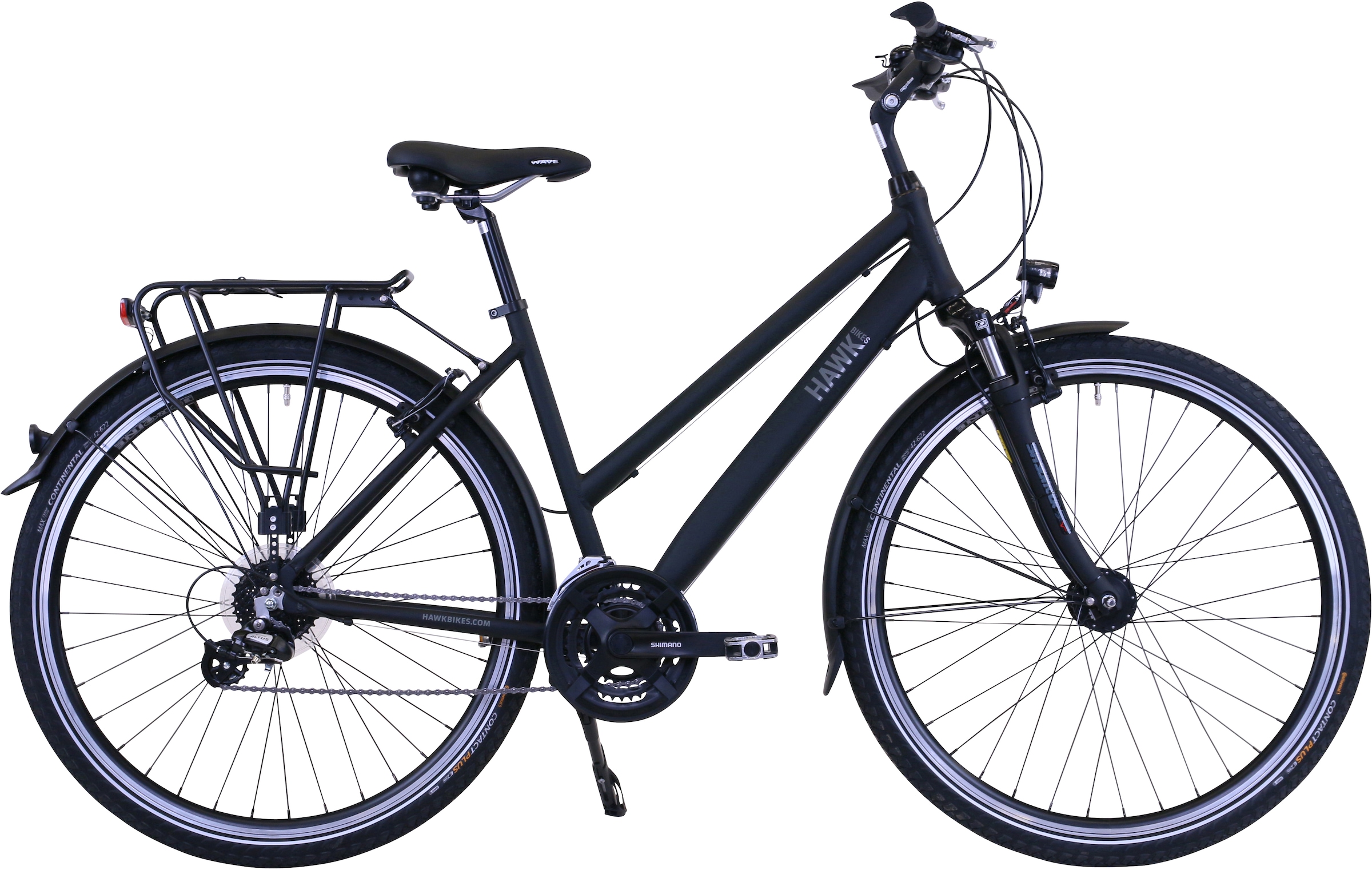 Trekkingrad »Trekking Lady Premium Black«, 24 Gang, microSHIFT, für Damen und Herren