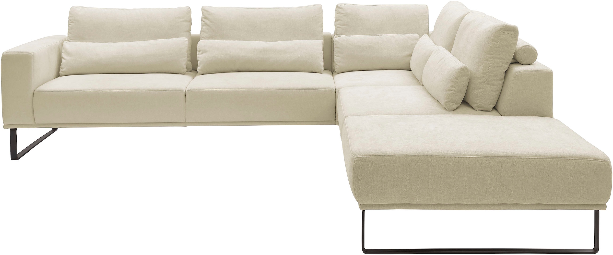 Musterring "JustB PM100 Federkern & Kaltschaum, bequem, Breite 308cm, L-Form" mit Sitztiefenverstellung und Kissen, mit Metallkufe, Maße 290x308 cm