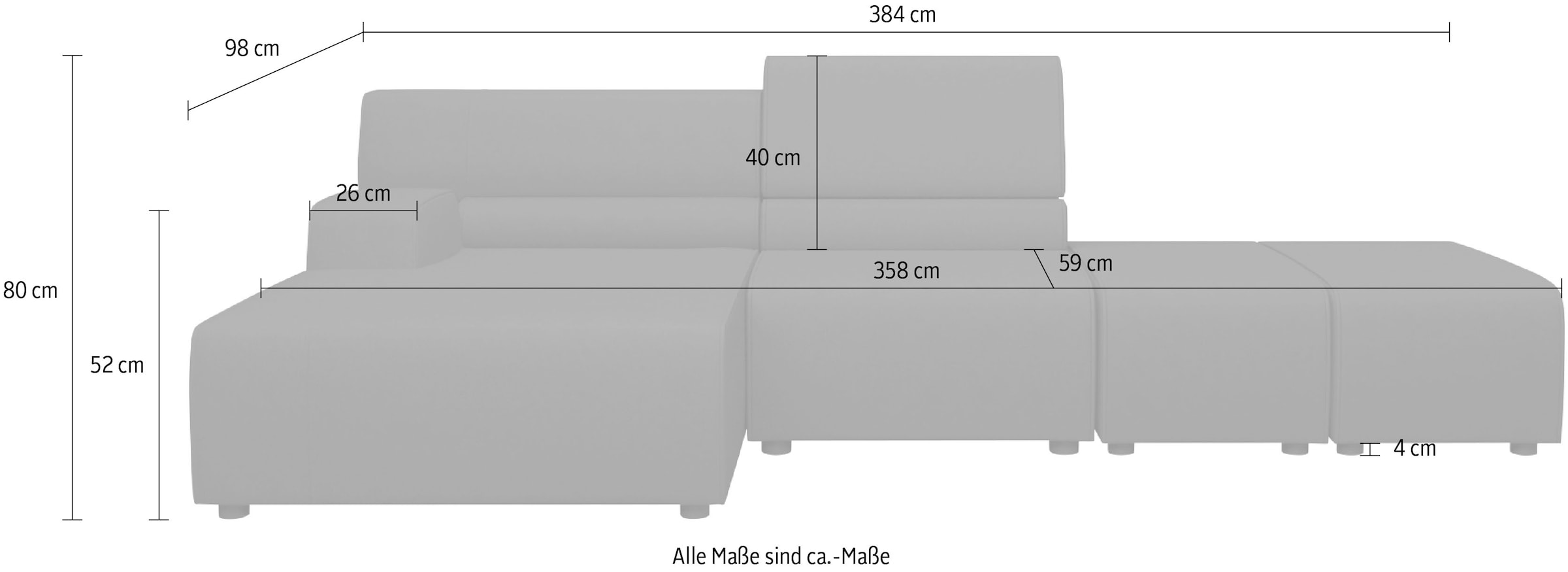 Egoitaliano Ecksofa »Babouche«