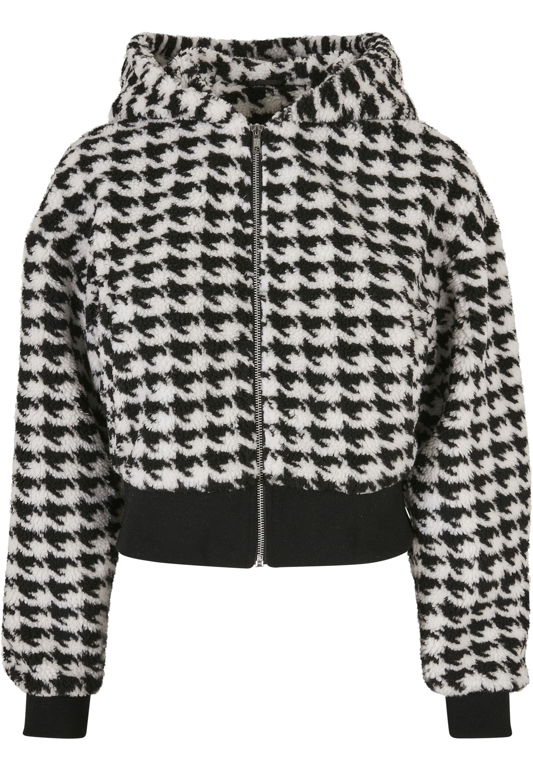 URBAN CLASSICS Langmantel »Urban Classics Damen Ladies Short Oversized AOP Sherpa Jacket«