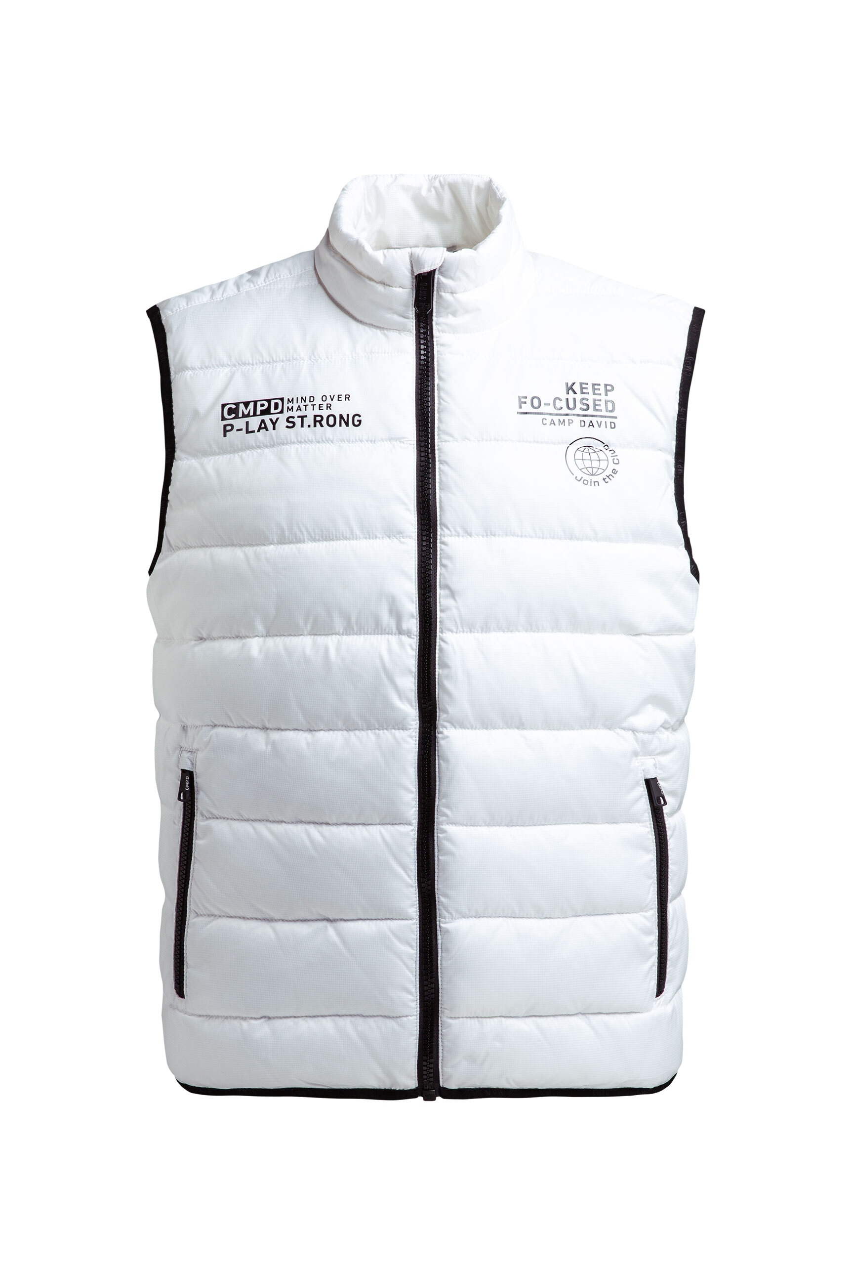 CAMP DAVID Steppweste mit elastischem Saumabschluss