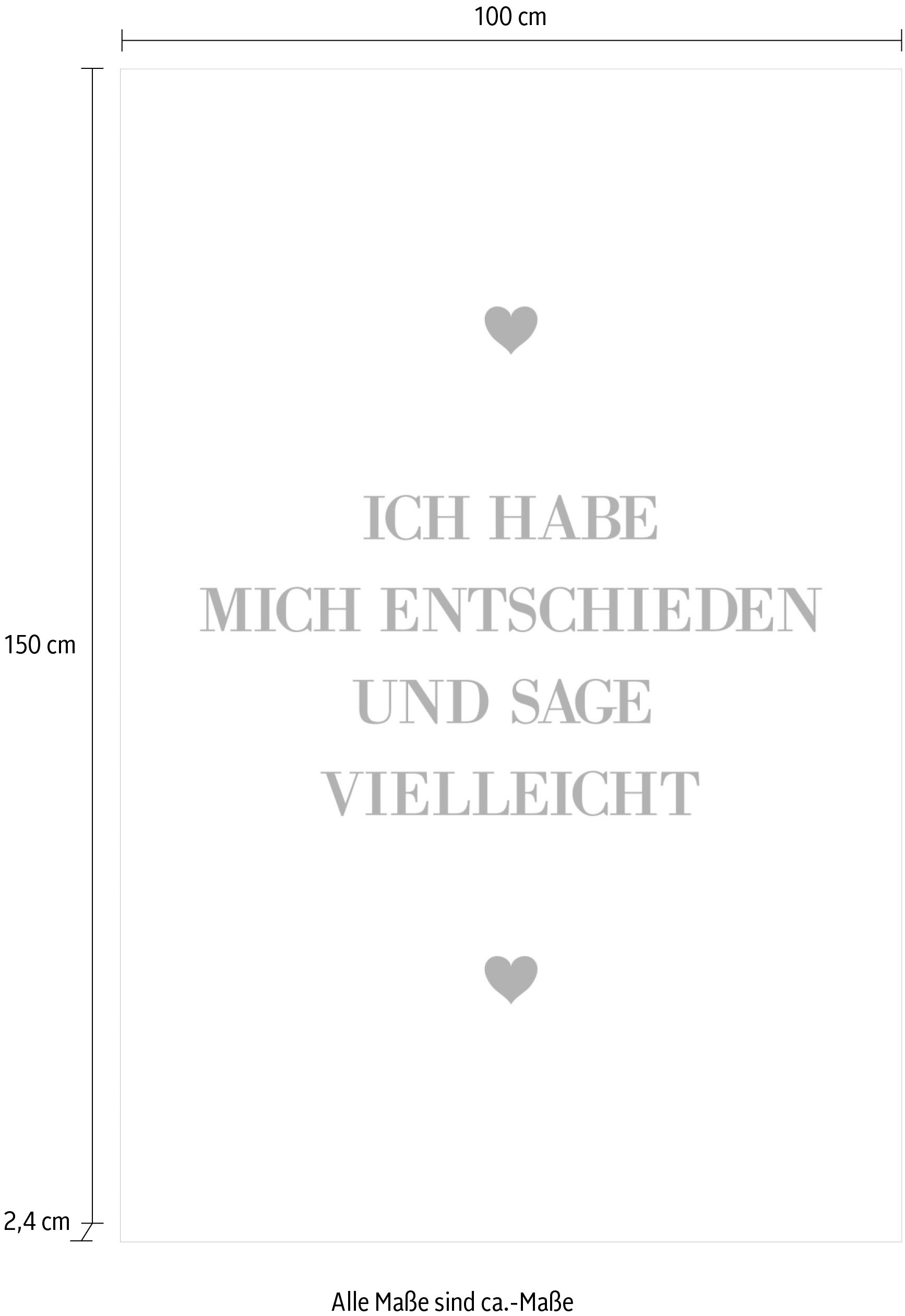 queence Acrylglasbild »Spruch«, Herz-Herzbilder-Schwarz-Weiß-Herzen-Sprüche & Texte-Sprüche, Fine Art-Print in Galeriequalität