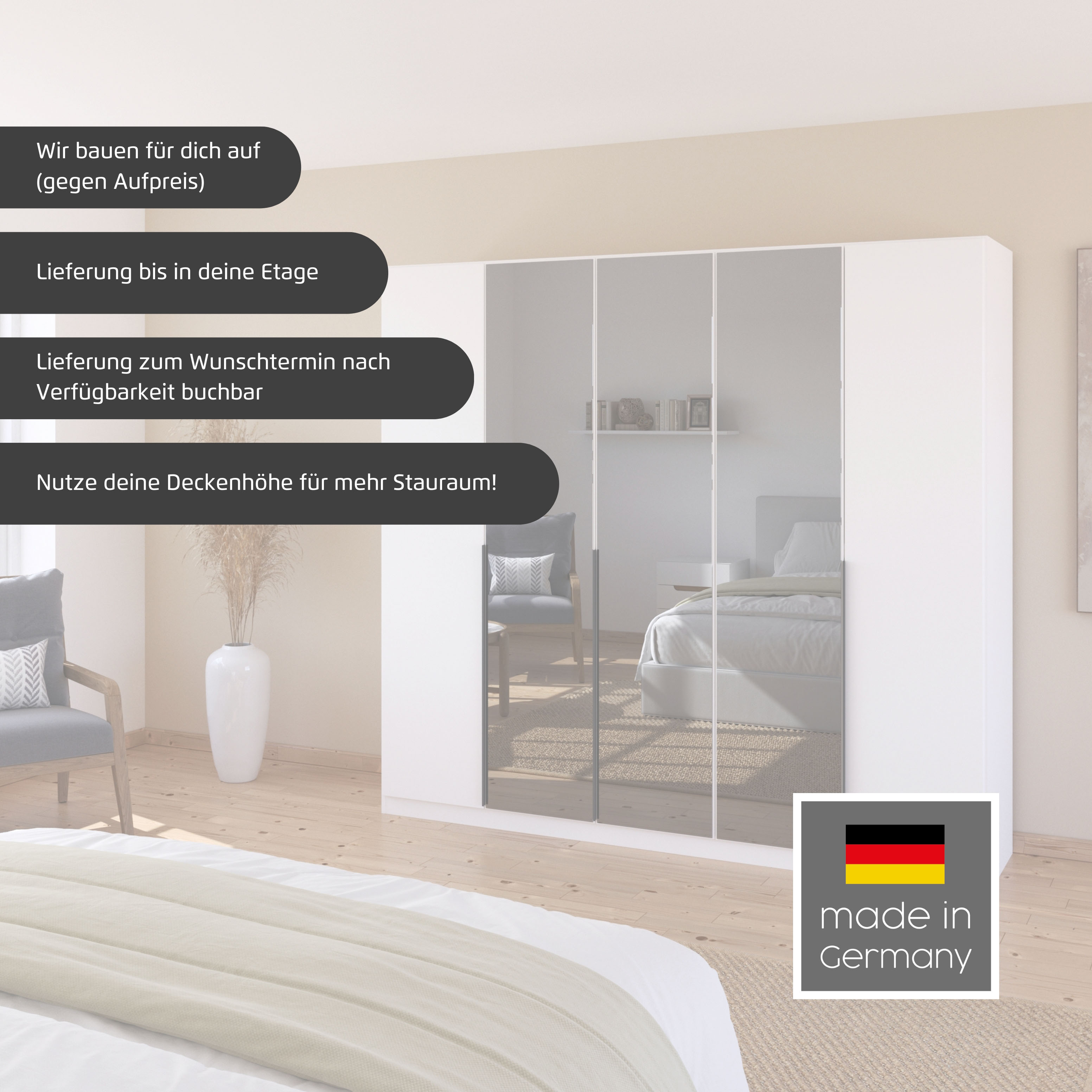 Thumbnail - INOSIGN BY RAUCH Drehtürenschrank "Schlafzimmerschrank BESTSELLER Kleiderschrank Schrank Garderobe FERRIS" In 3 Ausführu...