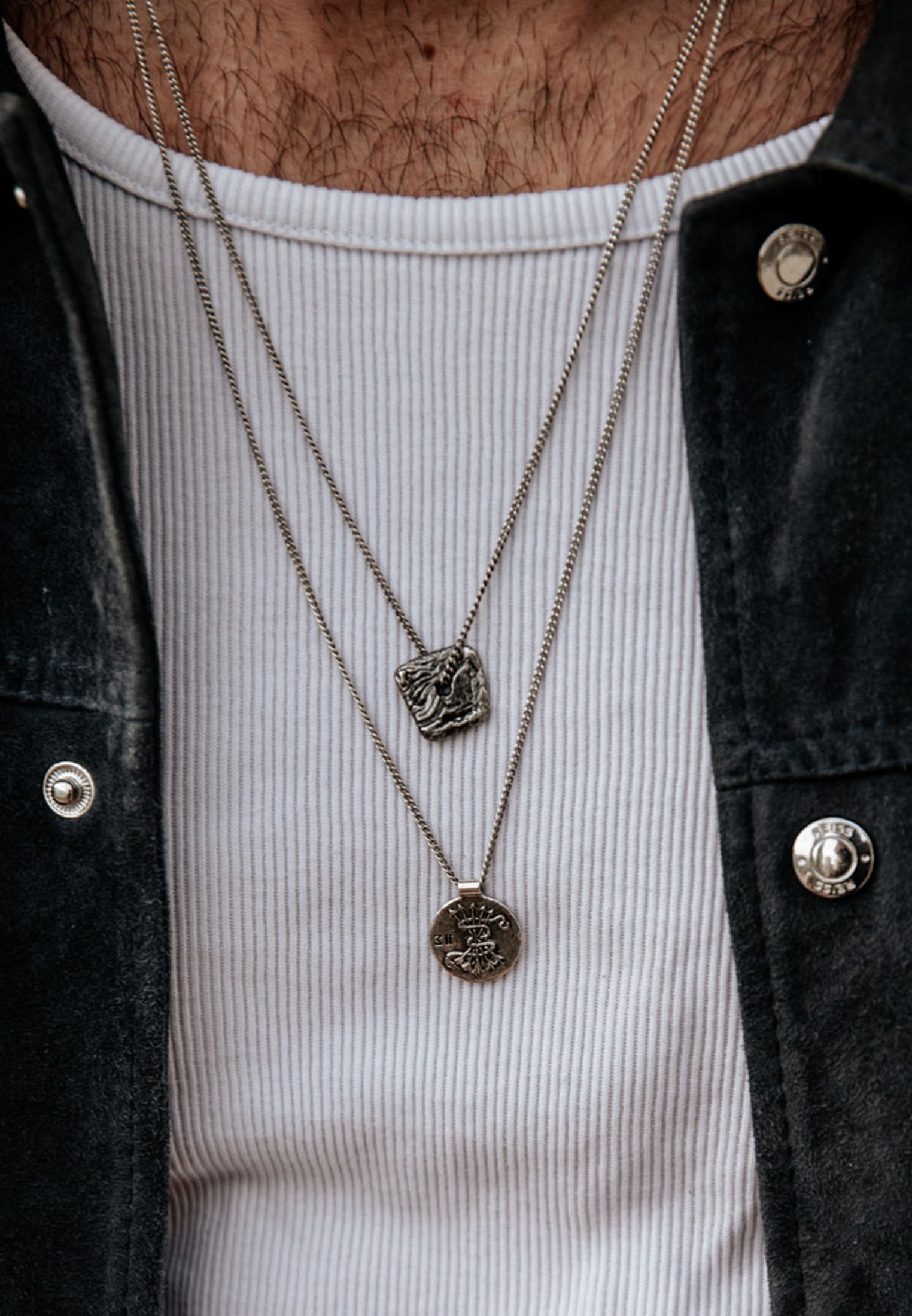 HAZE & GLORY Kette mit Anhänger »Halskette Münze Schlange Pfeile - Savage 925 Silber«