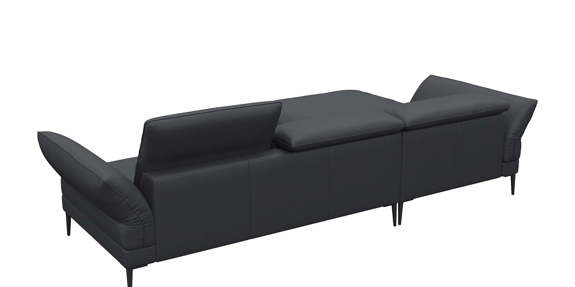 FLEXLUX Ecksofa »Salino, Funktionssofa mit Recamiere, Relaxsofa, Ecksofa«, Sofa mit Arm- und Kopfteil-Verstellungen, Kaltschaum & Stahl-Wellen