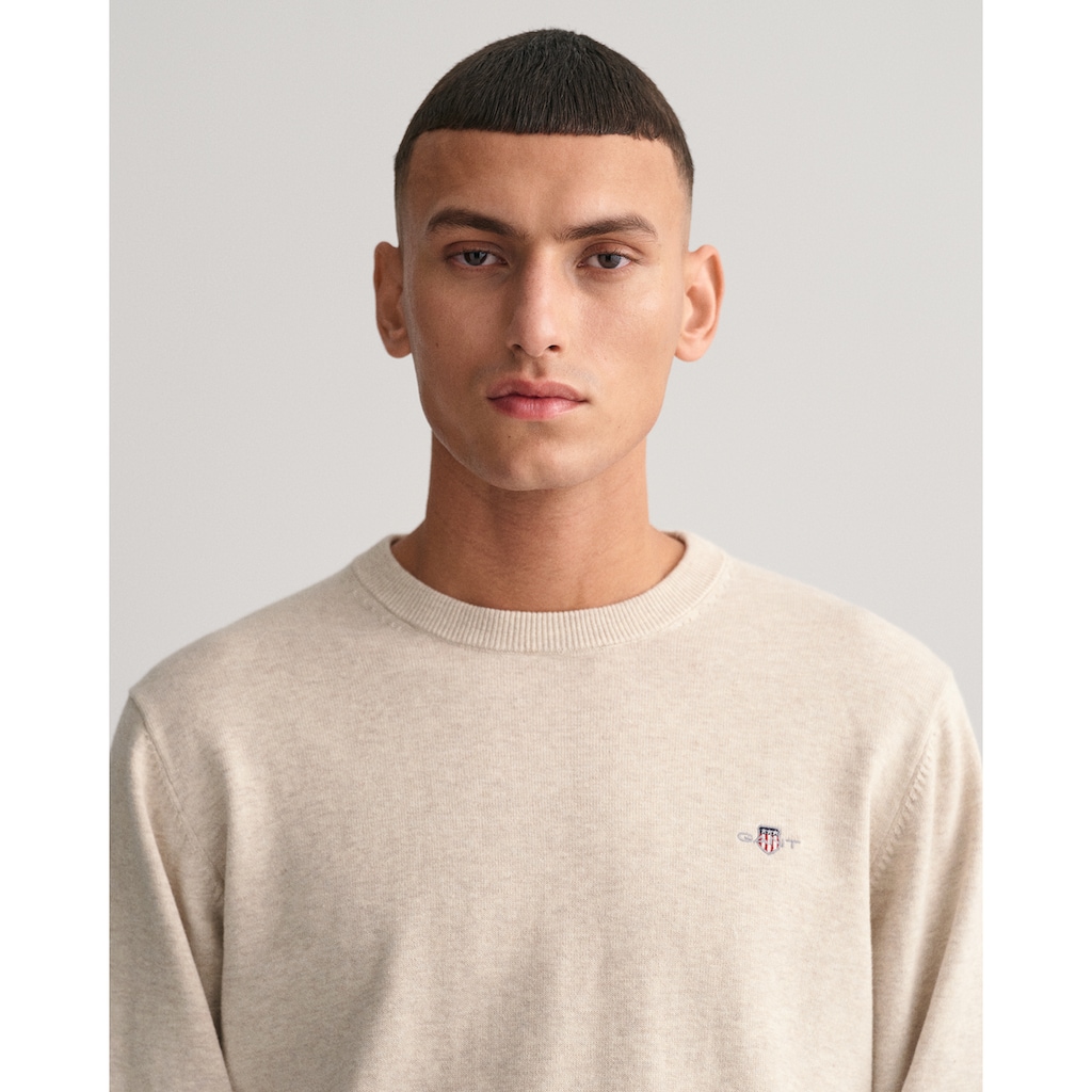 Gant Rundhalspullover »Classic Cotton C-Neck«