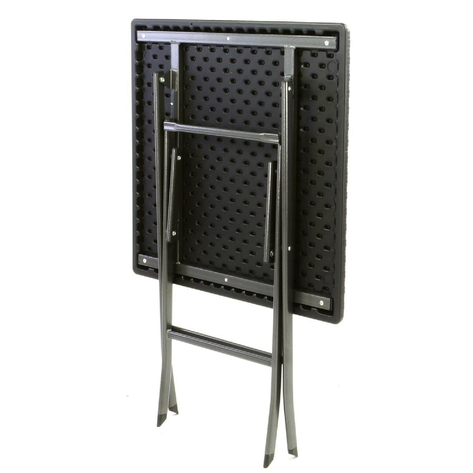 Gartentisch VCM "Beistelltisch Rattan-Optik", schwarz, Tische, Gartentisch 3