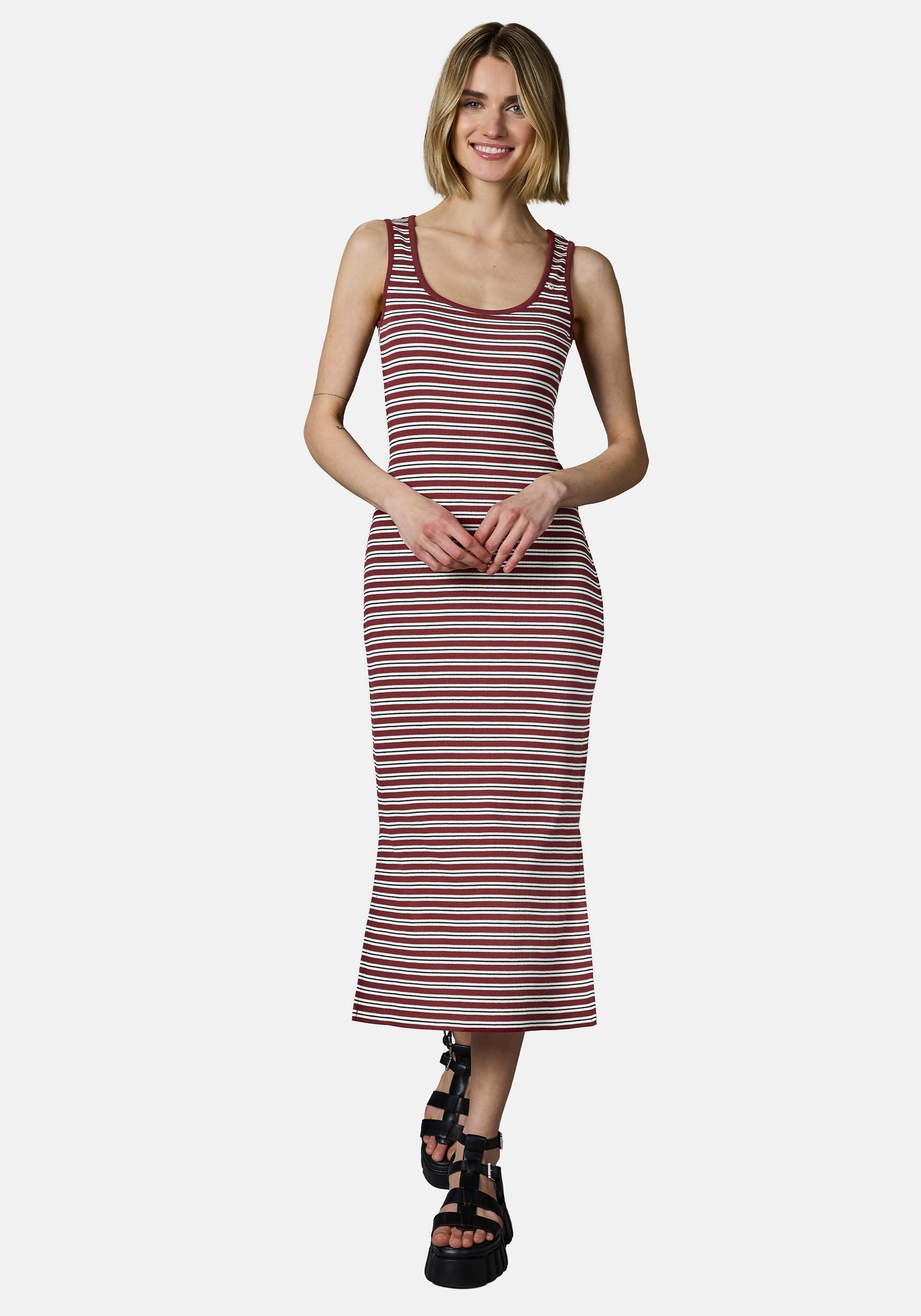 Ragwear Shirtkleid "Montyca Stripes YOUMODO" Ohne Taschen Sommerkleid mit Schlüssellochausschnitt