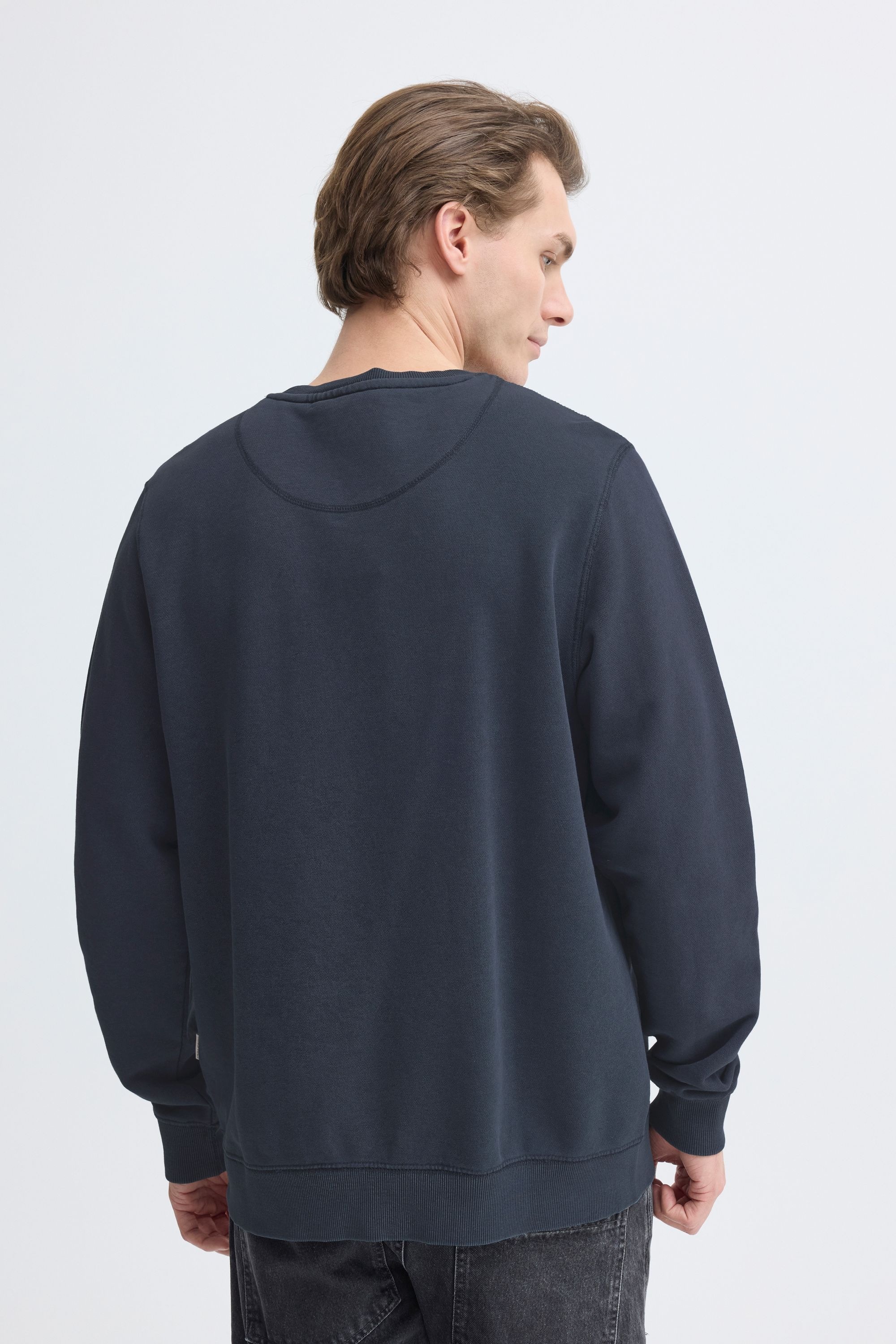 Rundhalspullover BLEND "BHFactor", Herren, Gr. S, salute, Sweatware, 100% Baumwolle, bedruckt, Basic, normal normal, Rundhals, Pullover Rundhalspullover, Bequemer Sweatpullover mit elastischen Bündchen 3