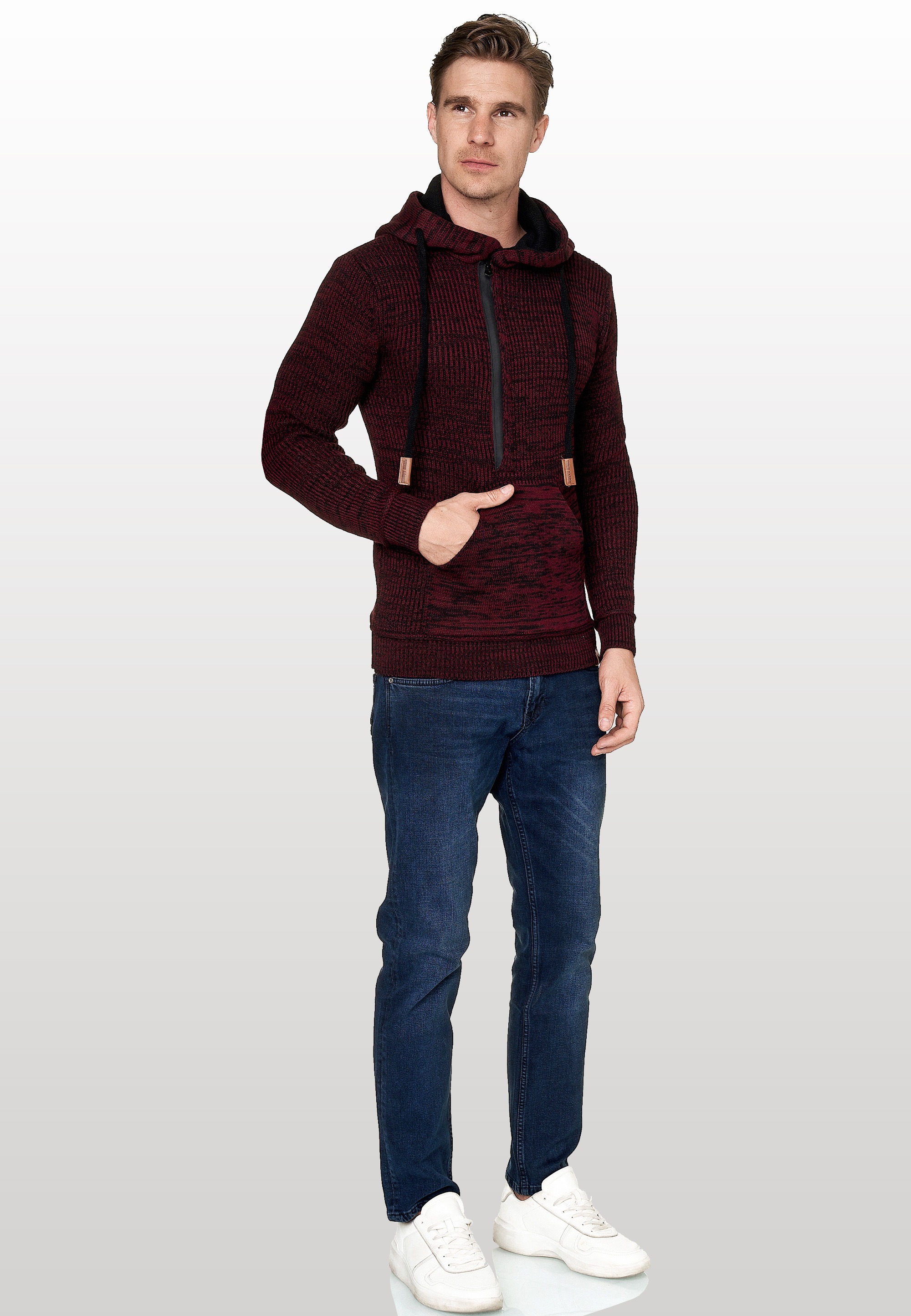 Rusty Neal Kapuzensweatshirt, mit stylischem Ausschnitt