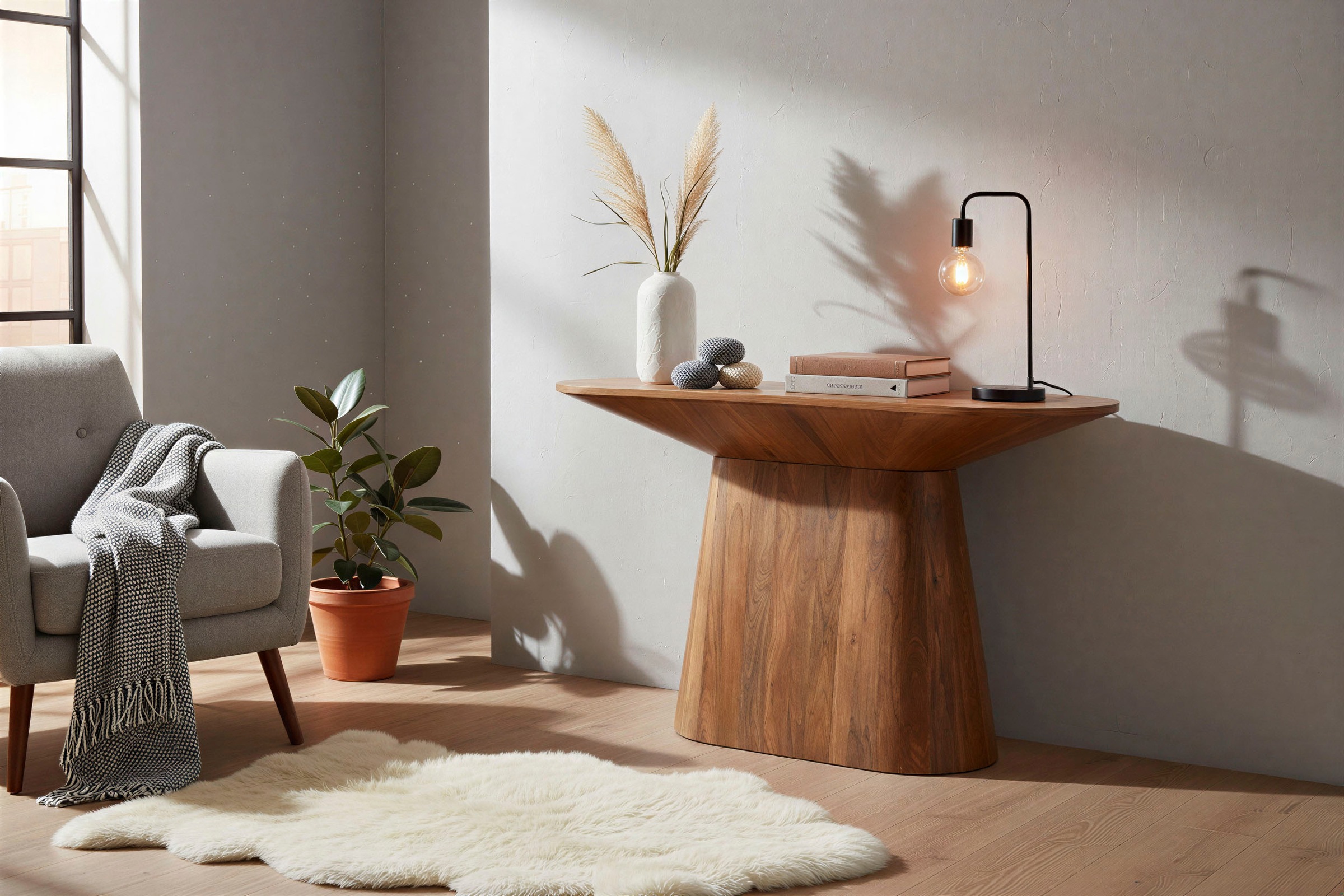 SIT Konsolentisch »MANGO NATURAL« mit ovalem Sockelfuß