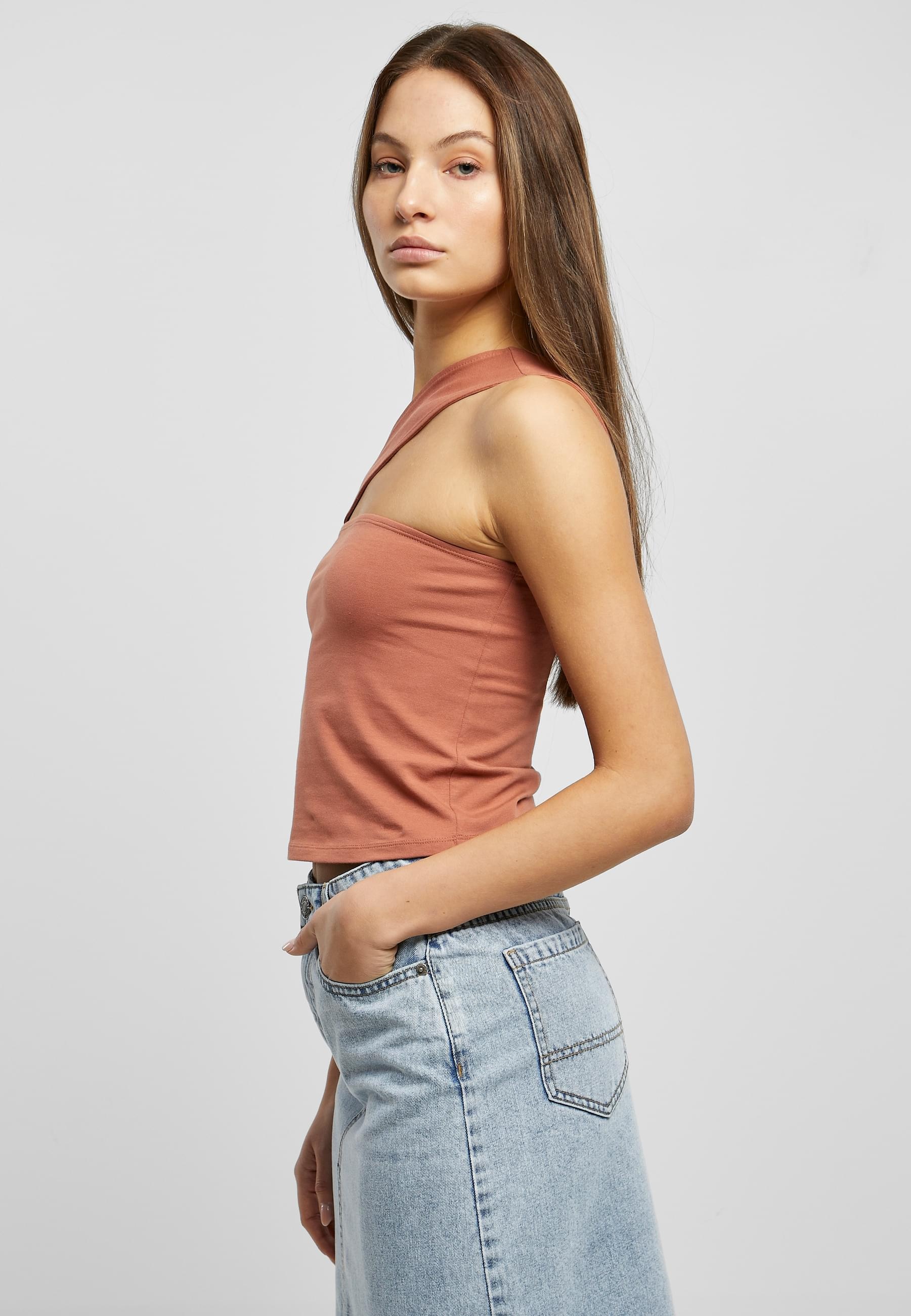 URBAN CLASSICS Muskelshirt »Urban Classics Damen Ladies One Strap Top«, (1 tlg.)