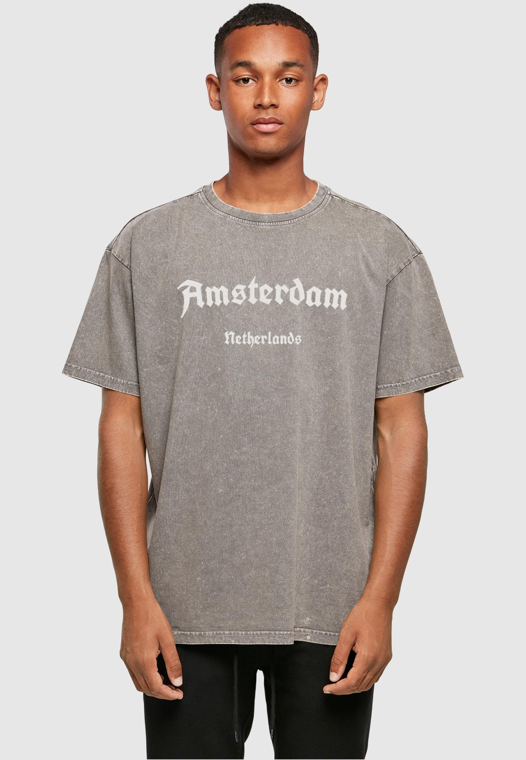 Merchcode T-Shirt »Merchcode Herren Amsterdam X Acid Washed Heavy Oversize Tee«, (1 tlg.)