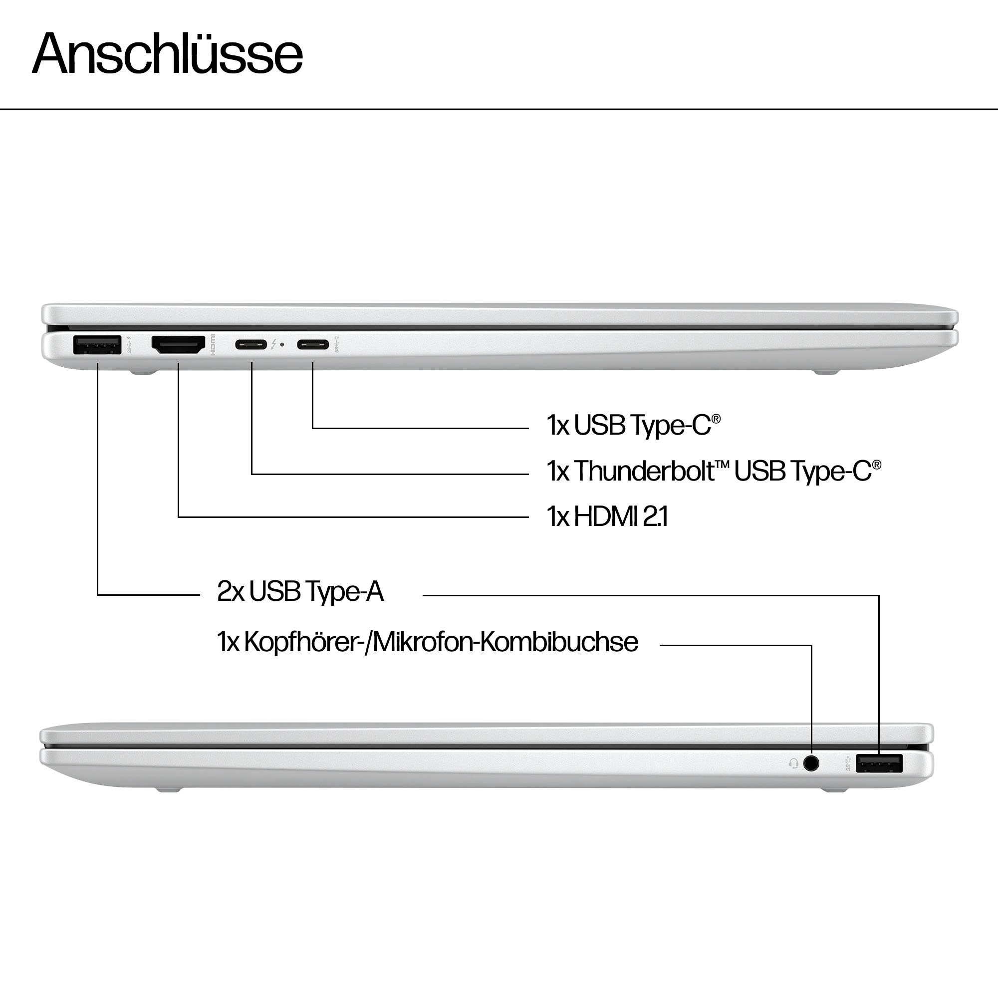 HP Convertible Notebook »16-ac0078ng«, 40,6 cm, / 16 Zoll, Intel, Core Ultra 7, Intel Graphics, 1000 GB SSD