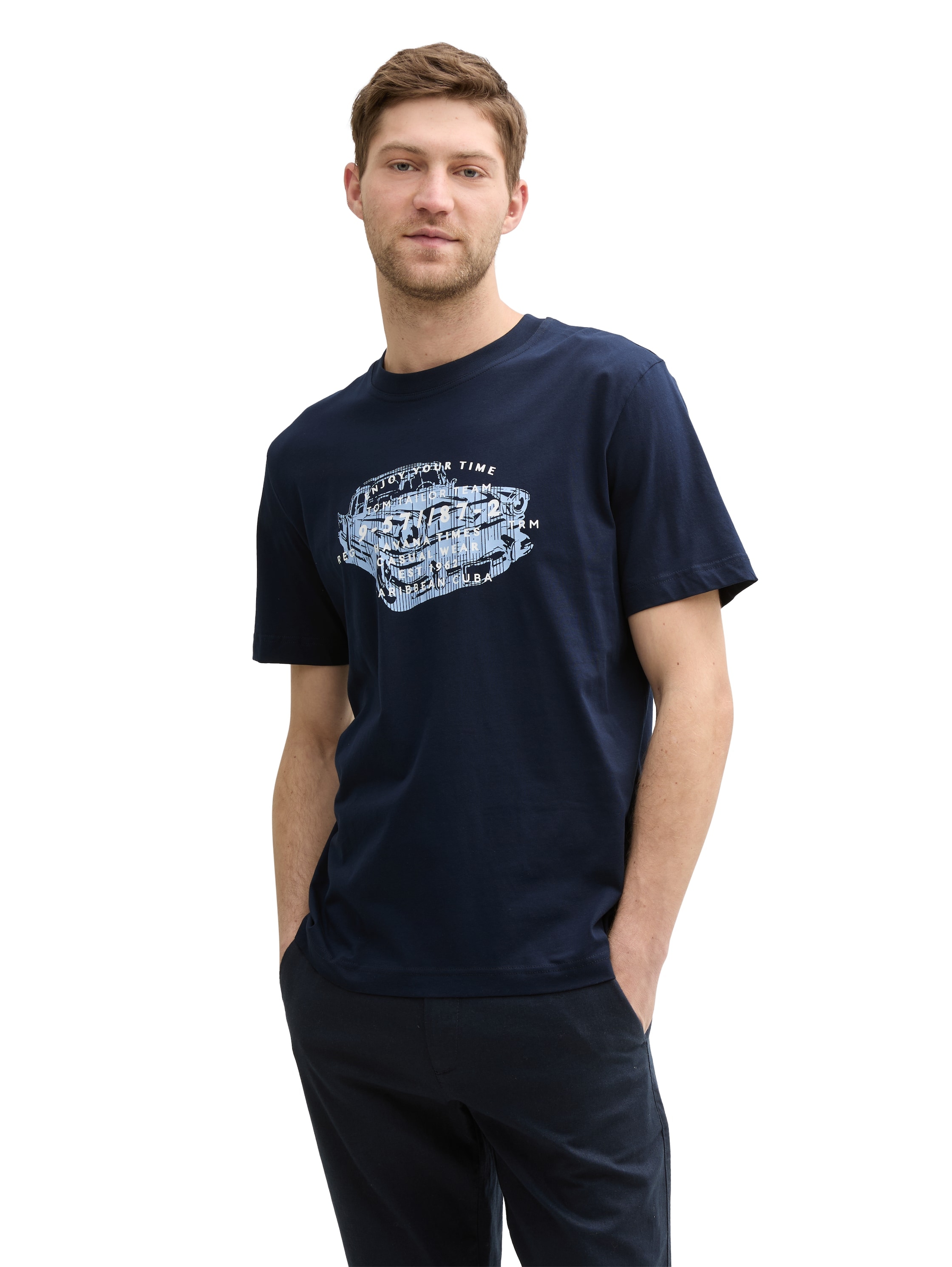 TOM TAILOR T-Shirt, (Packung, 2 tlg.), mit Frontprint