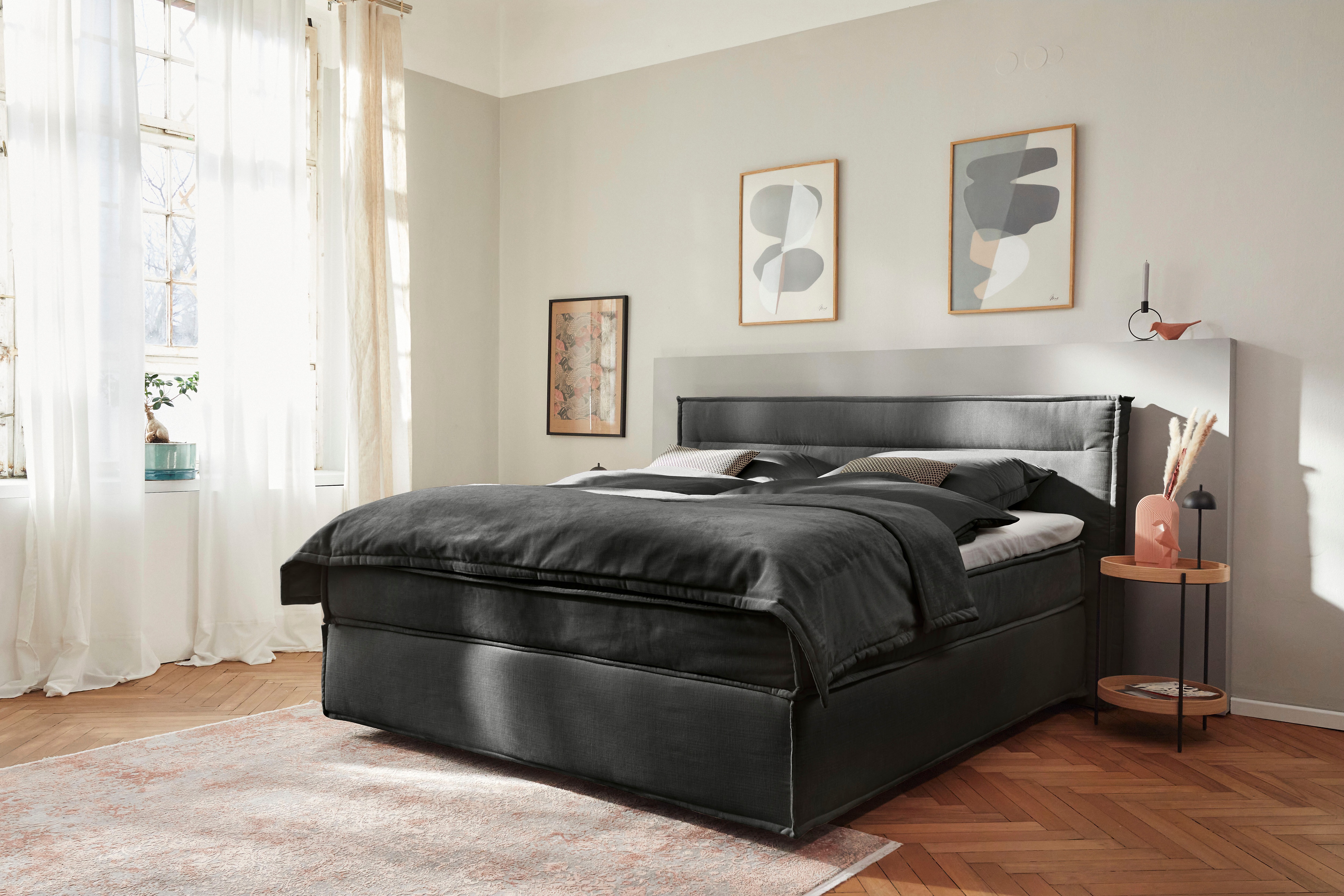 Thumbnail - Musterring Boxspringbett "JustB SC100" schwebende Optik, inklusive Topper, verschiedene Farben, 180 x 200 cm