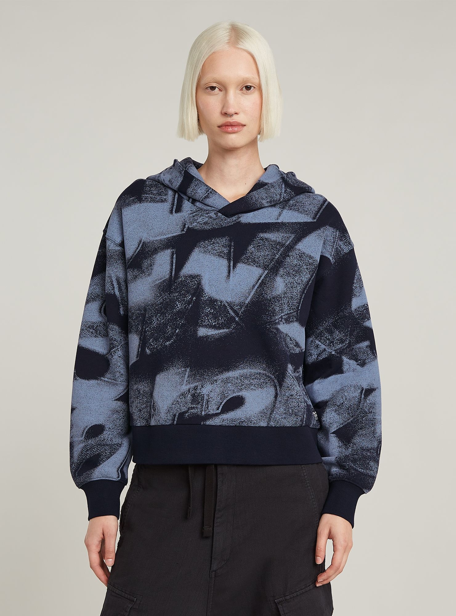 G-STAR Longpullover "Sprayed Letters Loose Hooded Sweatshirt" günstig online kaufen