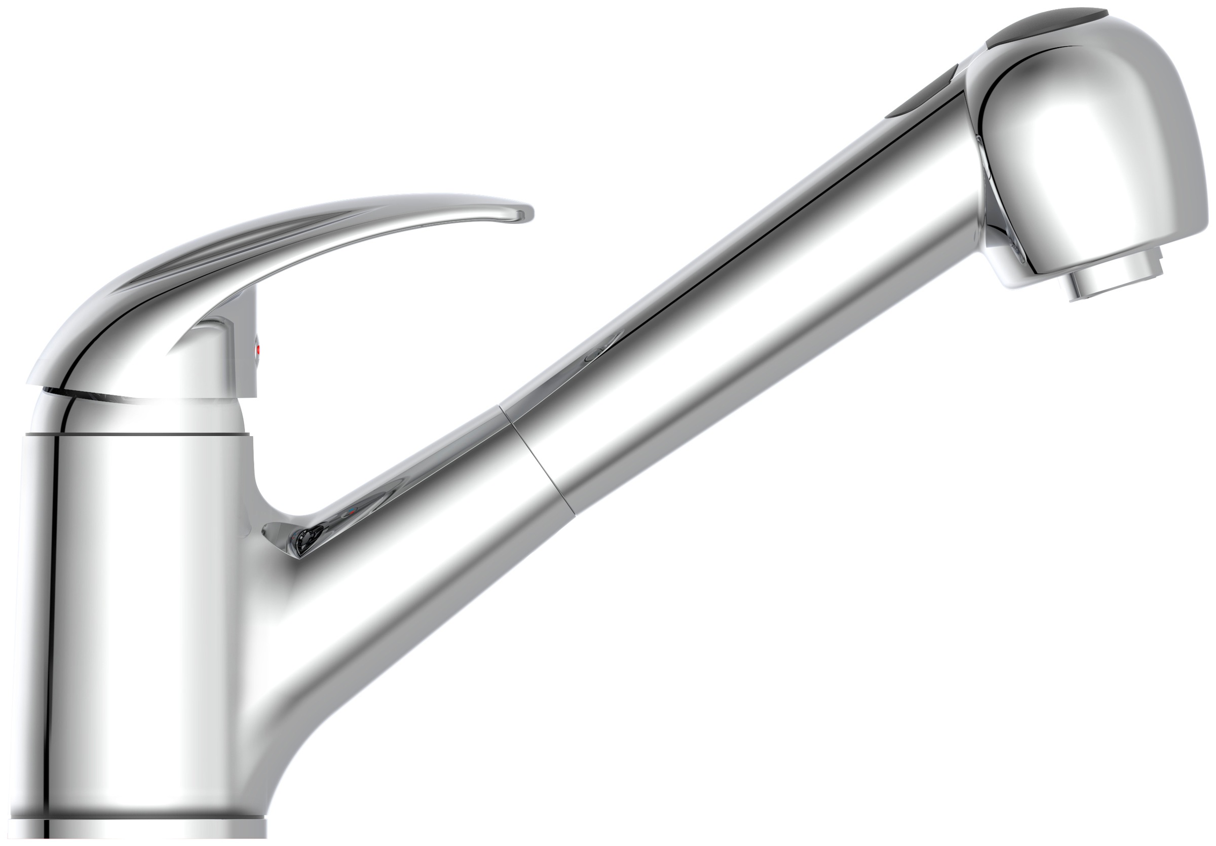 Thumbnail - Schütte Spültischarmatur "ABERDEEN" mit Geschirrbrause, Niederdruck Armatur Küche, 150 schwenkbar, Chrom