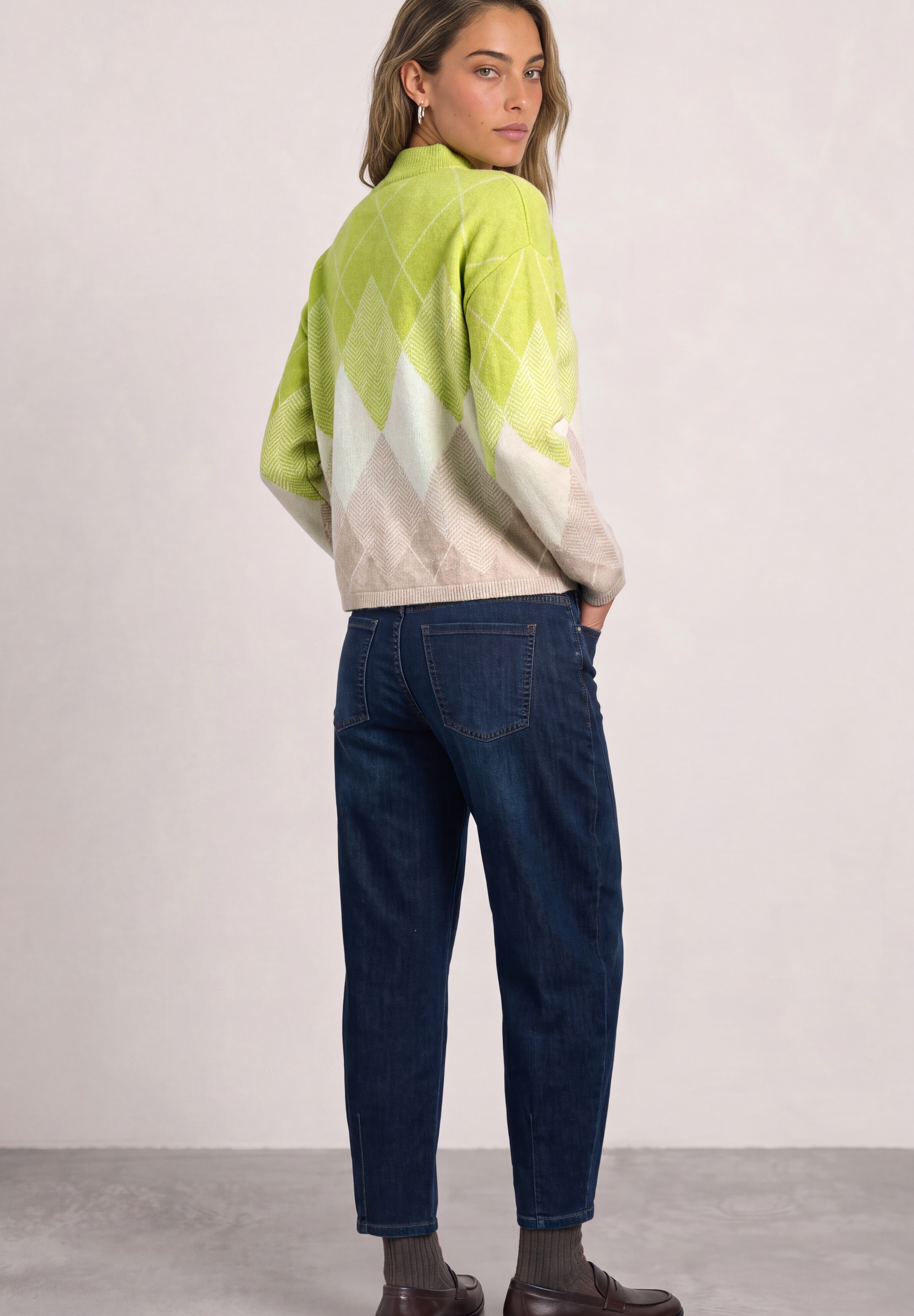 STREET ONE Stehkragenpullover aus softem Materialmix