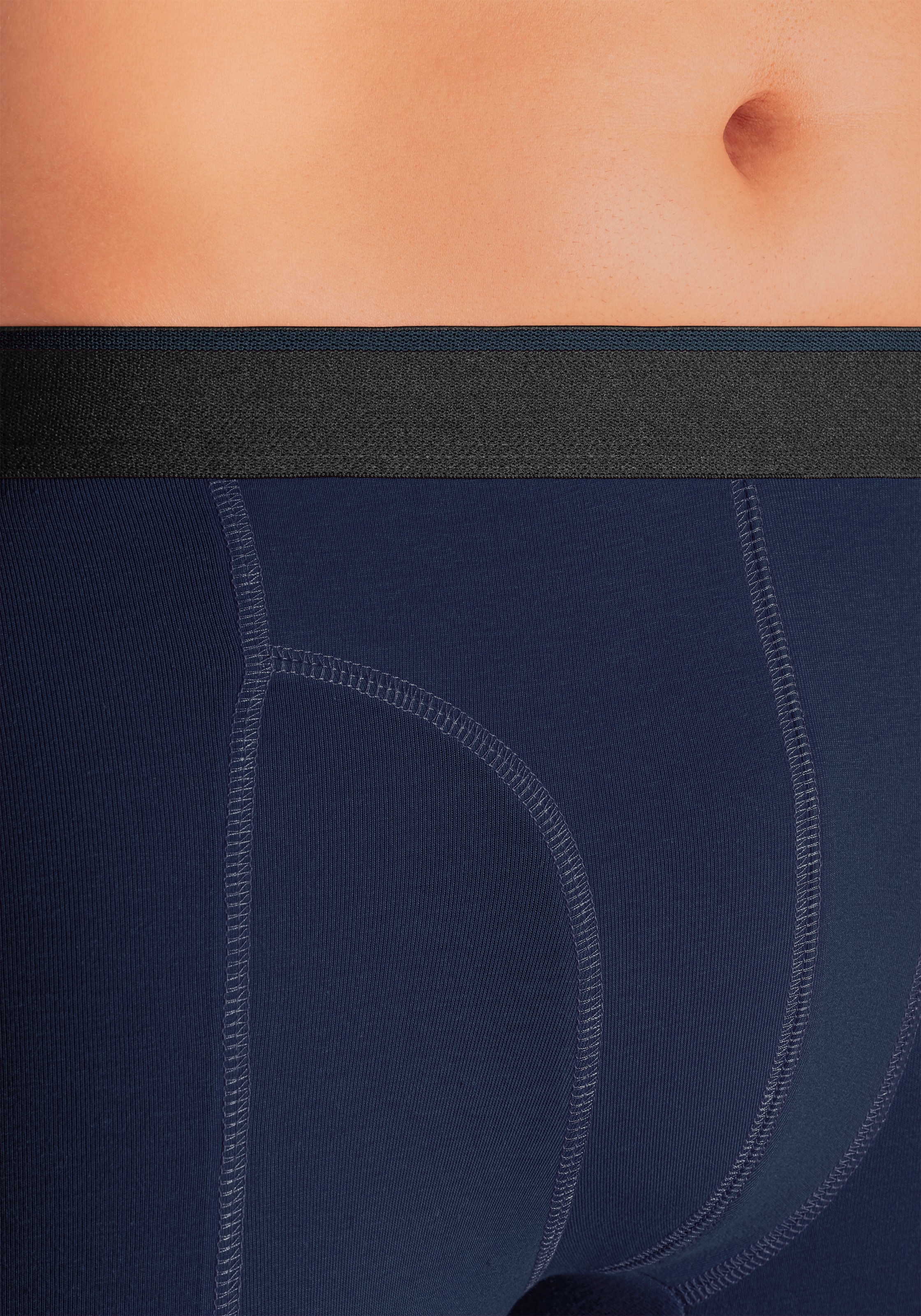 AUTHENTIC LE JOGGER Langer Boxer, (Packung, 5 St.), mit zweifarbigem Webbund und längerem Bein