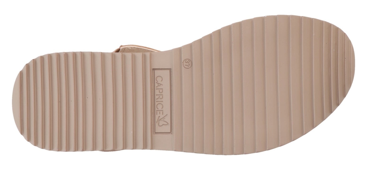 Caprice Riemchensandale, Keilsandalette, Sommerschuh, Bequemschuh mit Klettverschluss