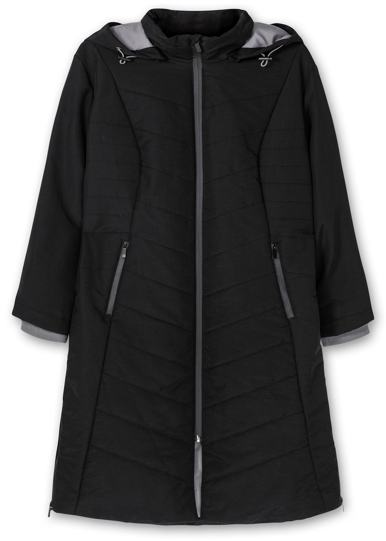 Sheego Quilted Coat Women's Black Size 54 3
