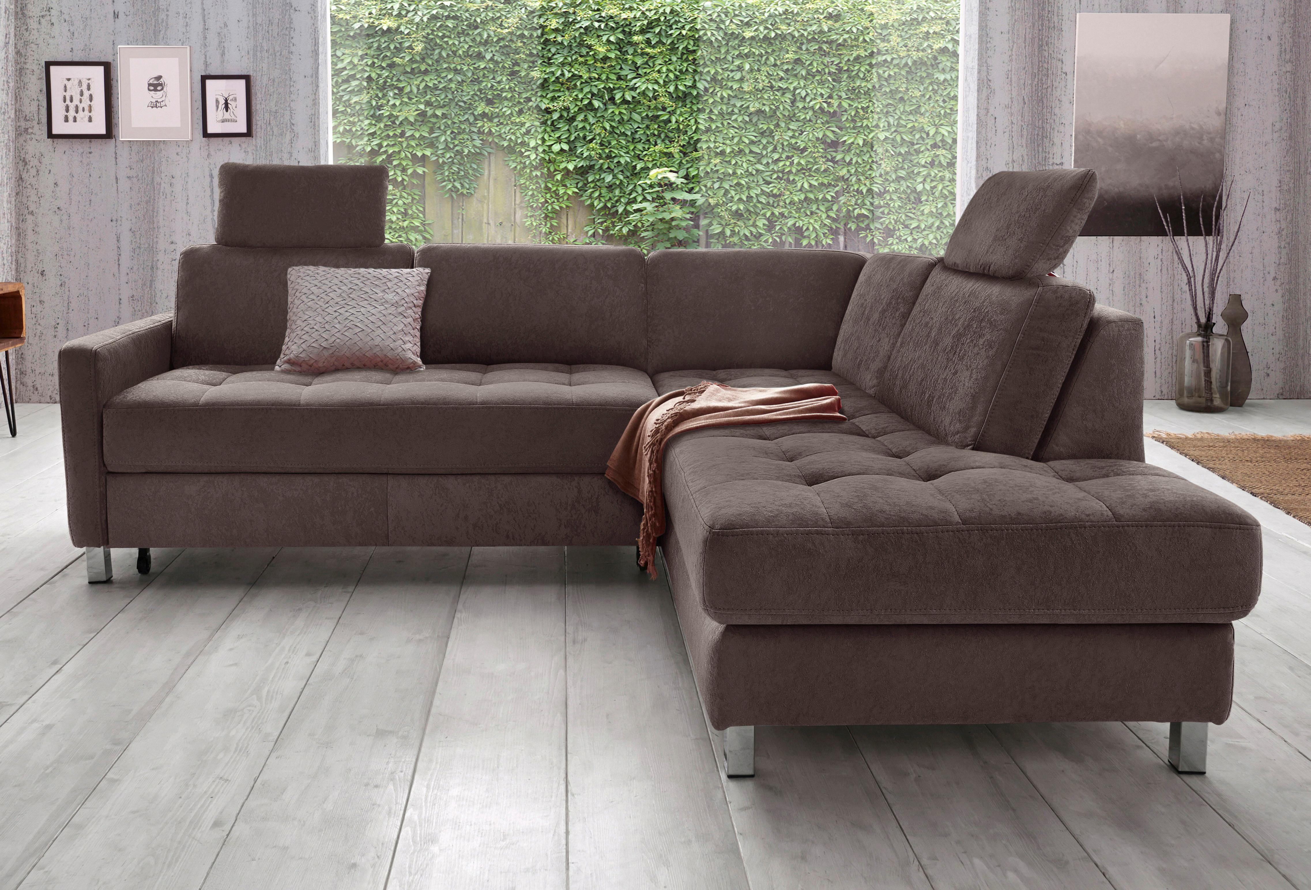sit&more Ecksofa "Pablo L-Form" wahlweise mit Schlaffunktion