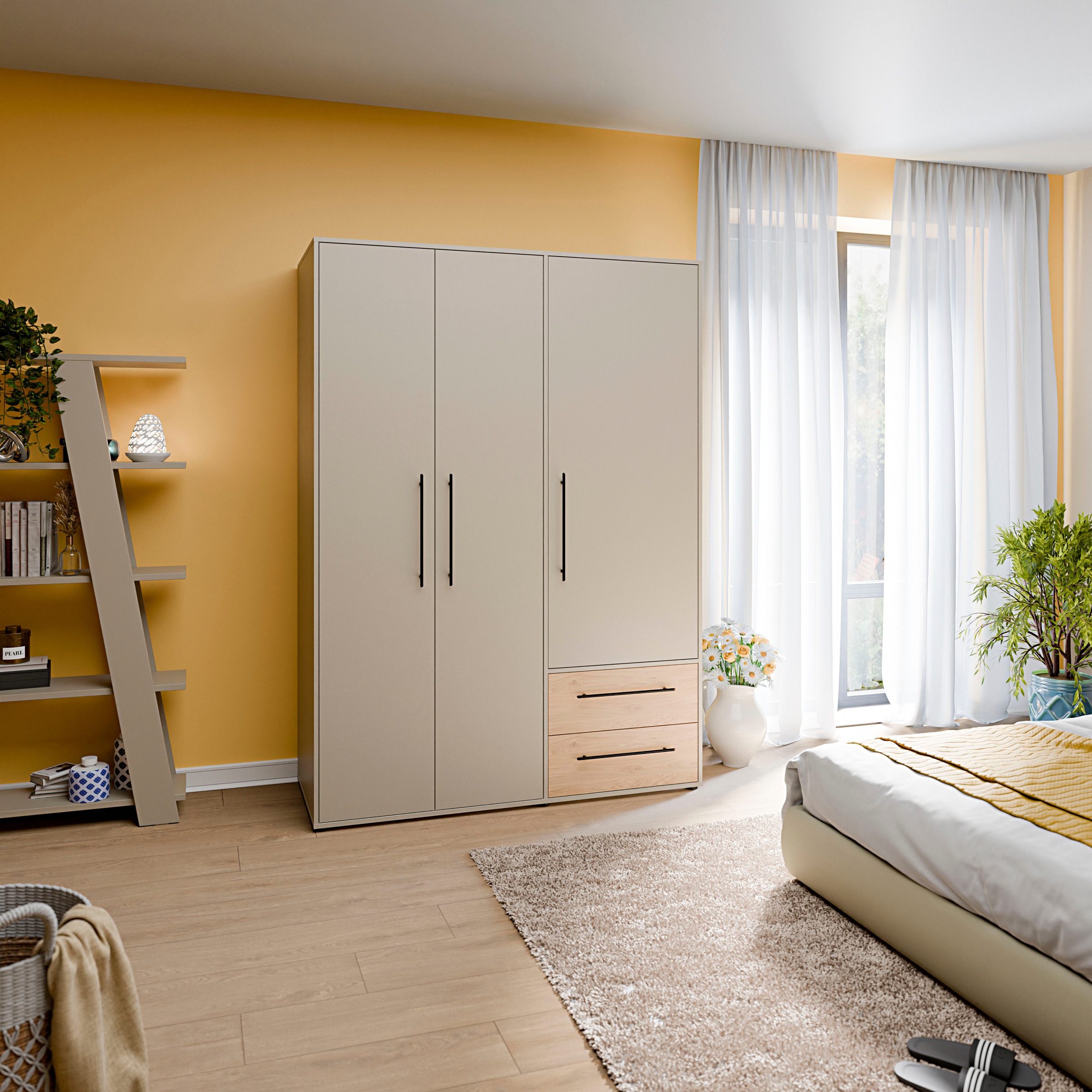 FORTE Kleiderschrank "Mokkaris,Topseller, zeitloses Design, 3–4 Türen, Made günstig online kaufen