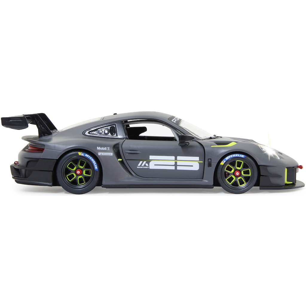 Jamara RC-Auto »Deluxe Cars, Porsche 911 GT2 RS Clubsport 25 1:14, grau - 2,4 GHz«, mit LED-Lichtern