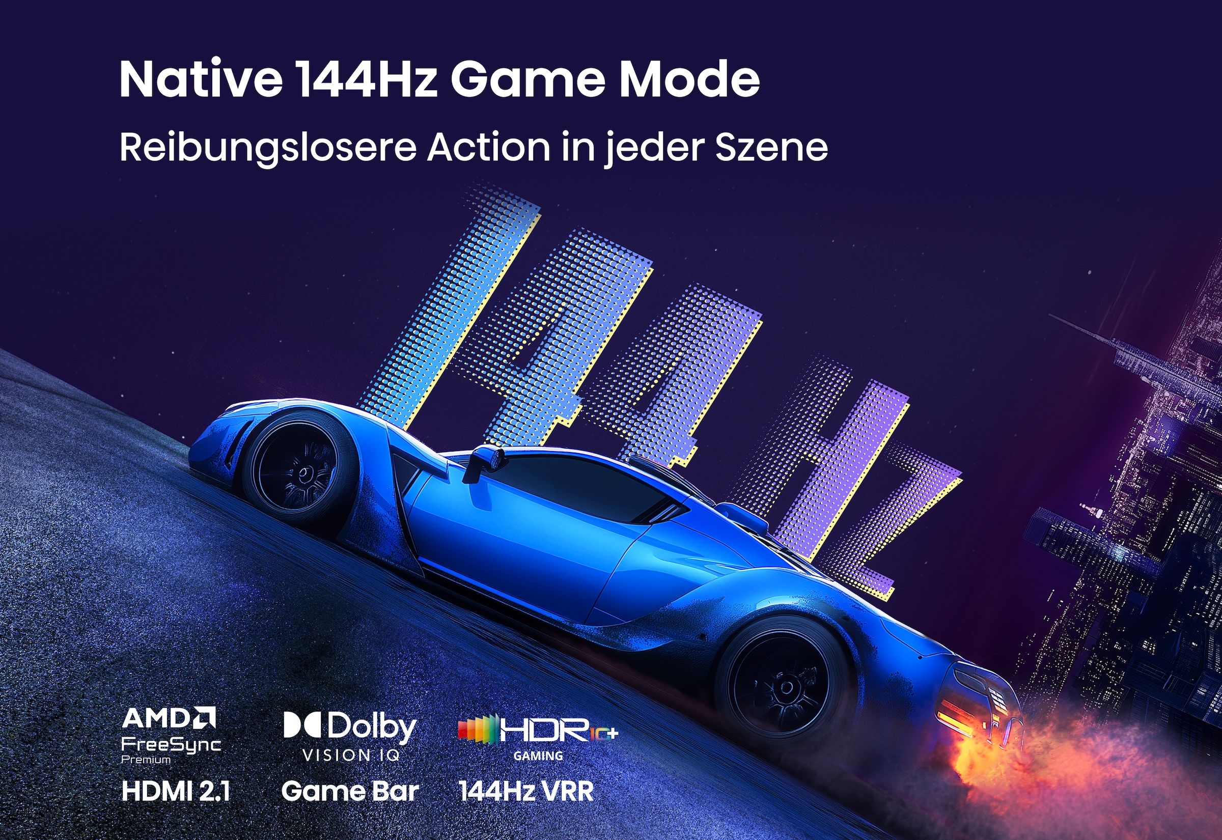 Hisense QLED-Fernseher »85E7S PRO« 215 cm/85 ″ Smart-TV