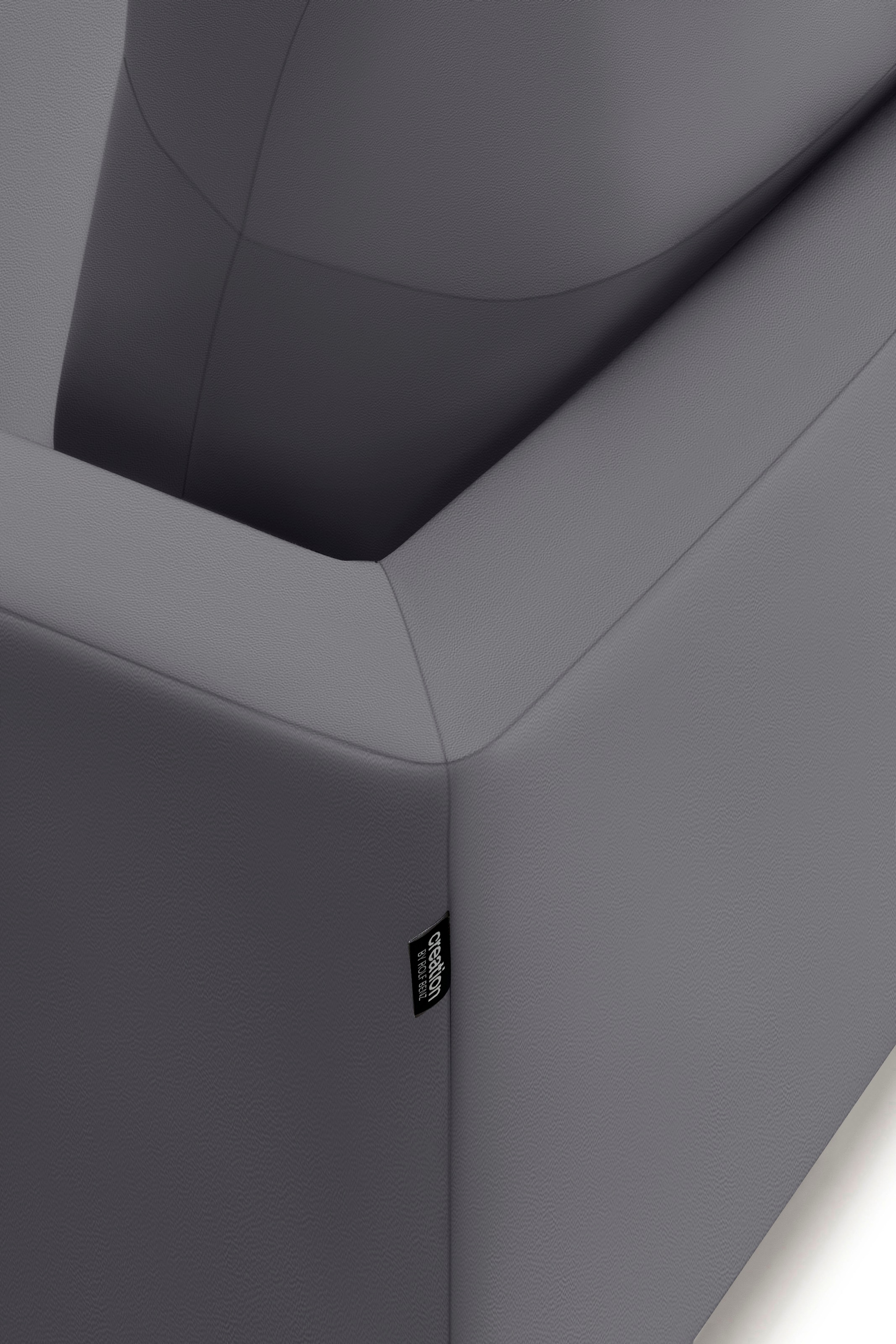 Creation BY ROLF BENZ Ecksofa »CR.414, Designecksofa, Polsterecke, L-Form«, wahlweise aus feinstem Rindsleder oder hochwertigem Chenille