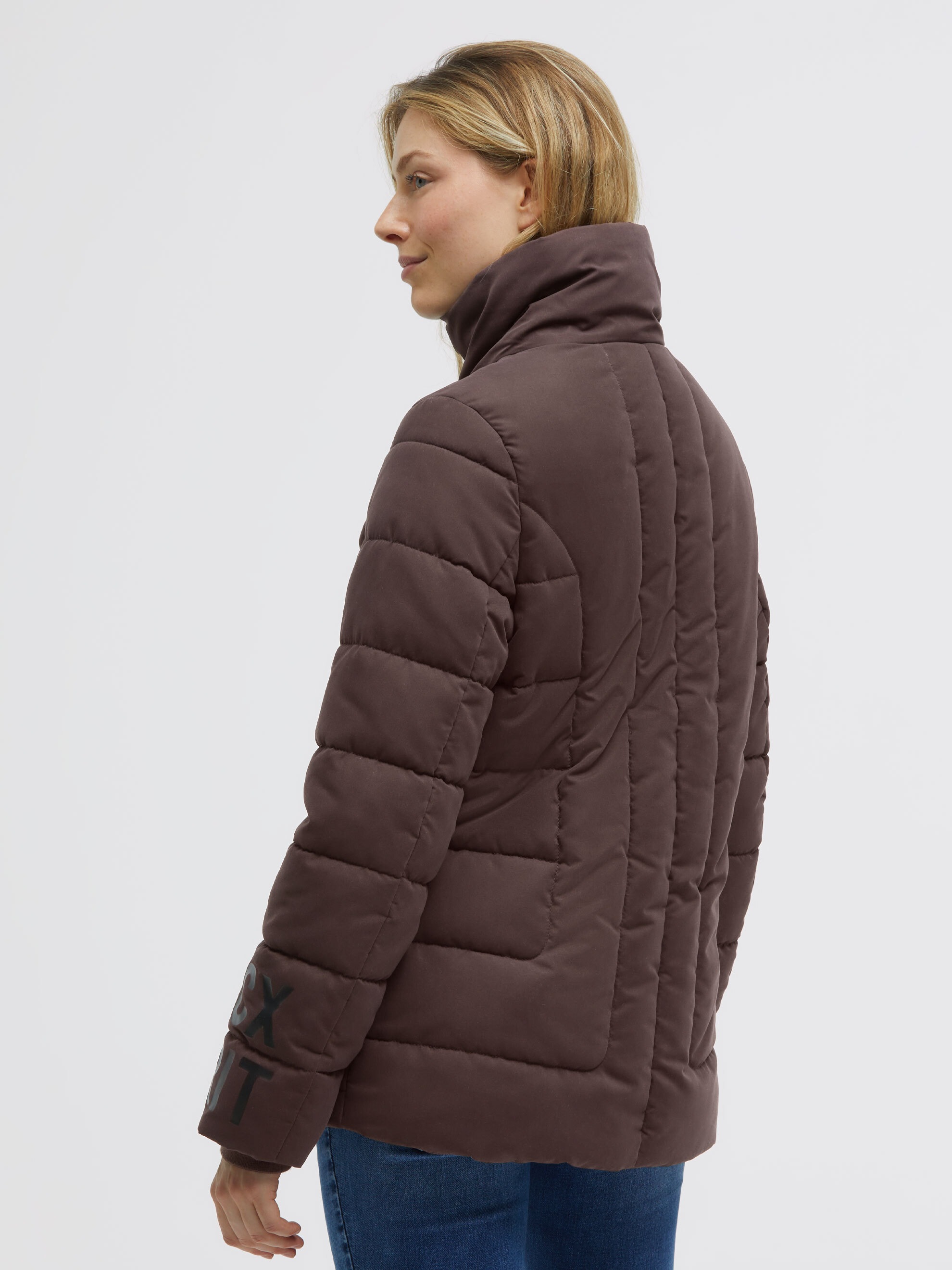 SOCCX Winterjacke ohne Kapuze mit Reißverschluss an den Einschubtaschen