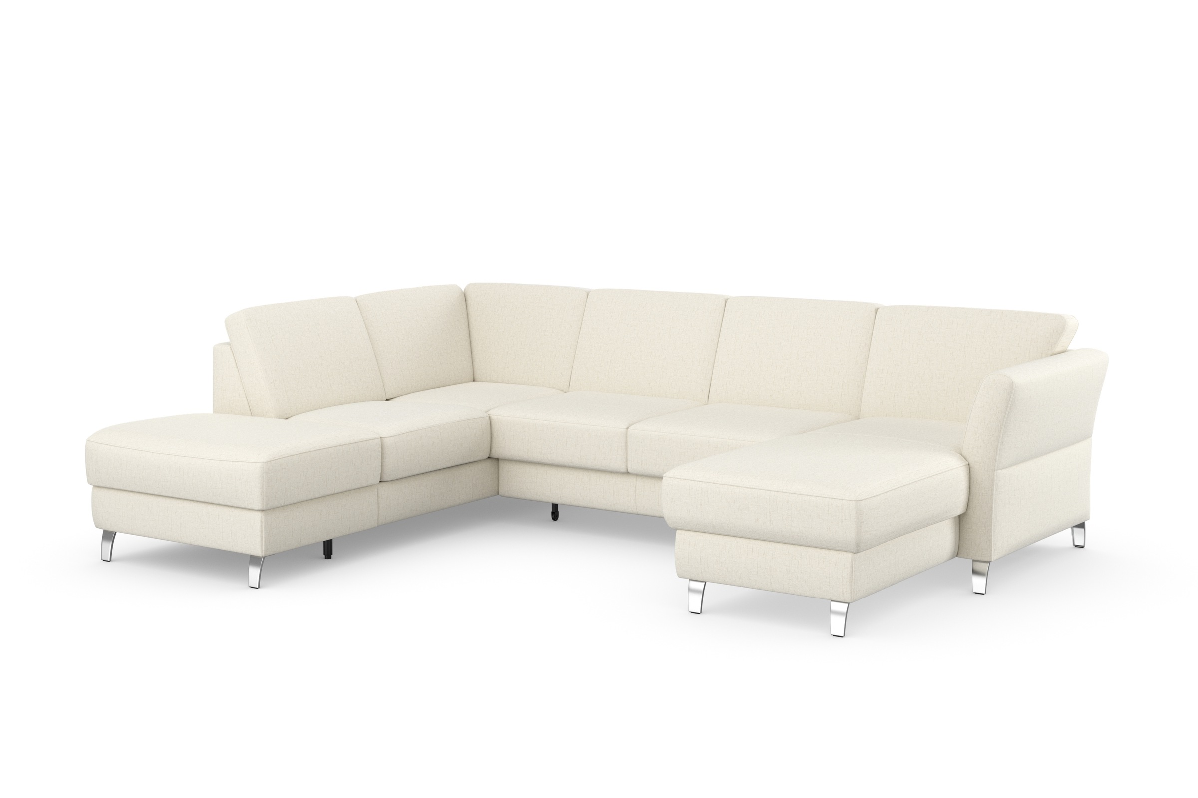 sit&more Wohnlandschaft »Visby U-Form«, Wahlweise mit Bettfunktion und Stauraum, frei im Raum stellbar