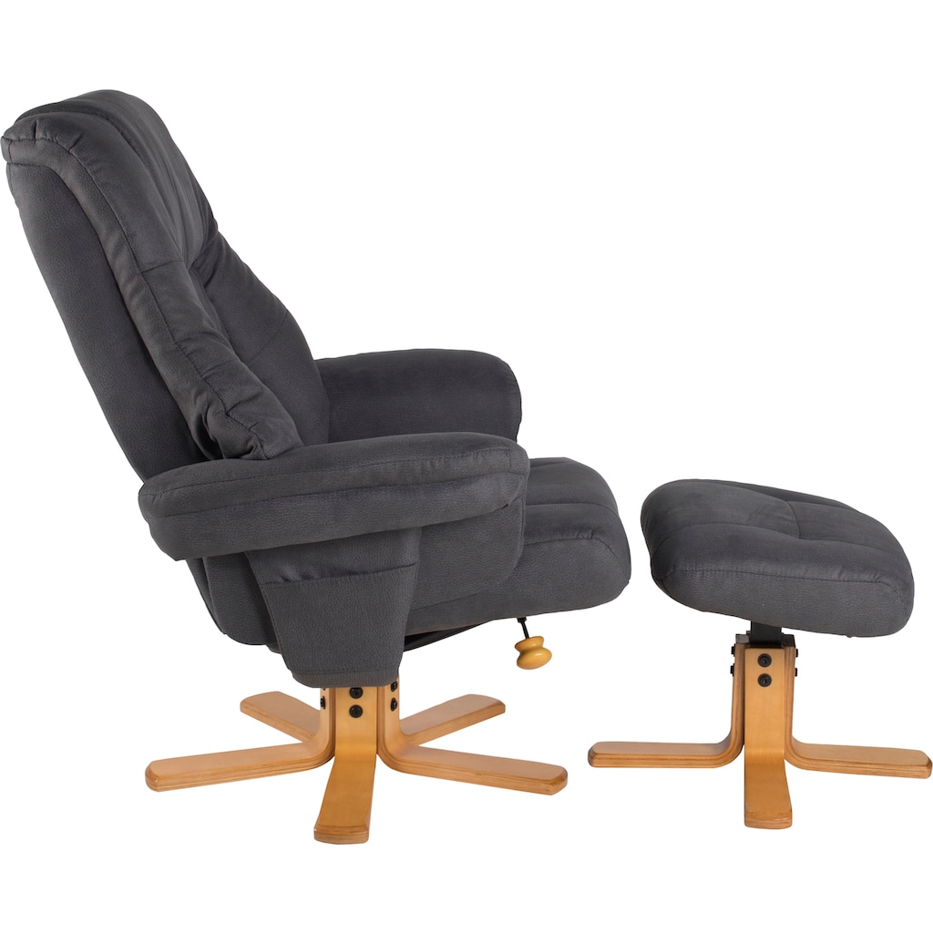 Duo Collection Relaxsessel, 360° drehbar, inkl. Hocker