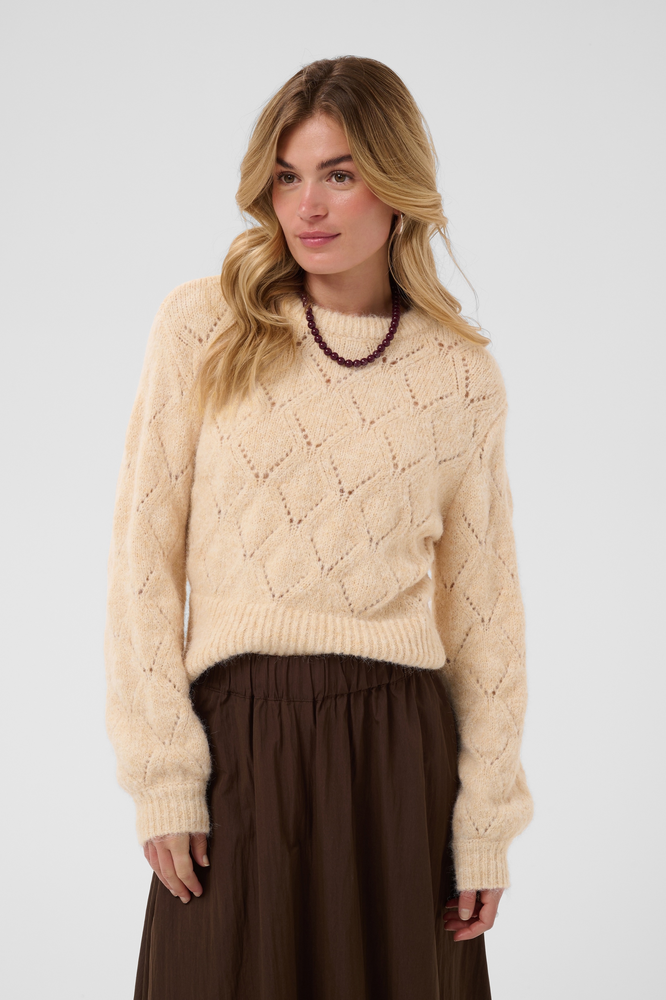 Saint Tropez Strickpullover "TabbathaSZ Pullover" Materialmix, Regular fit