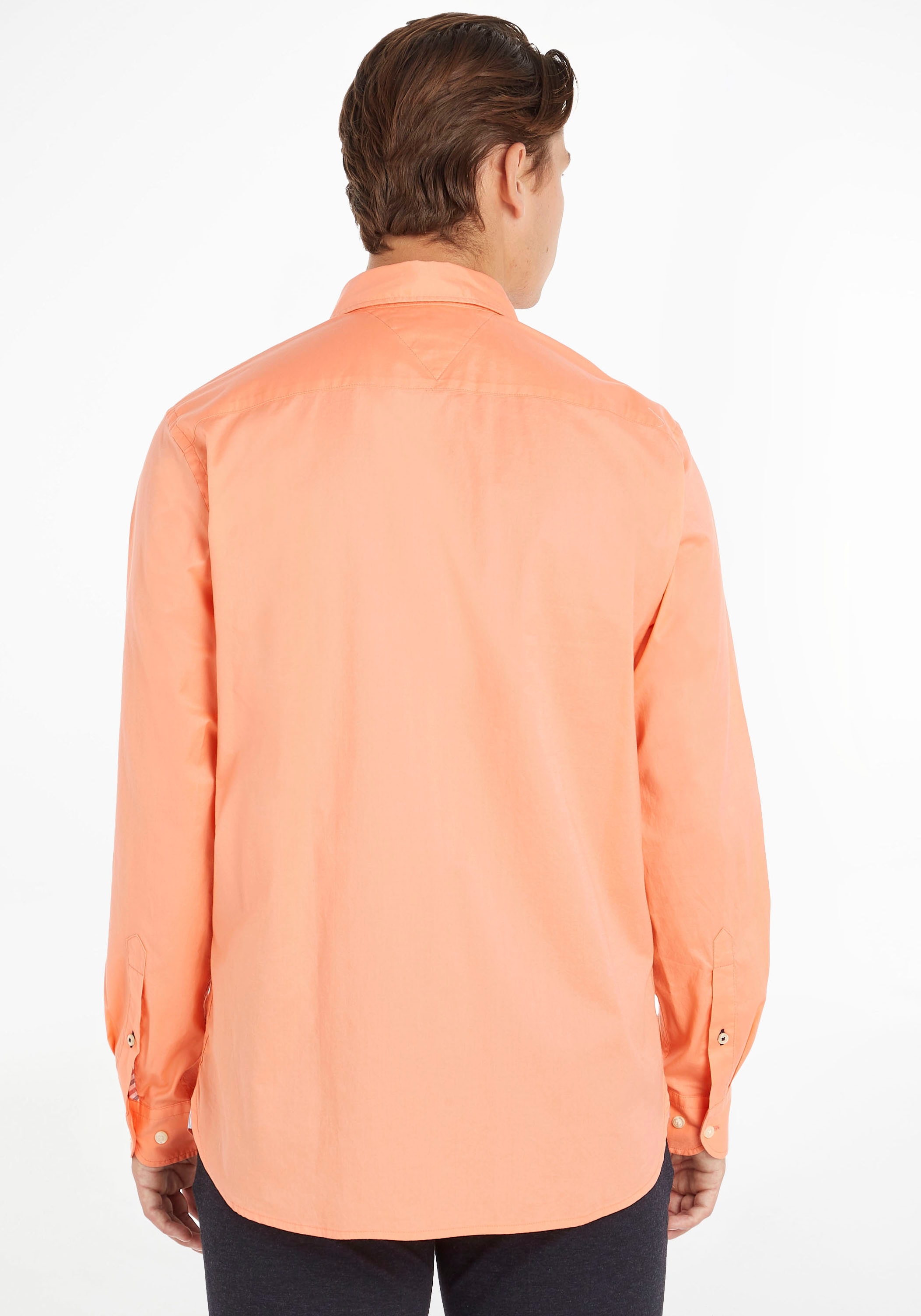 Tommy Hilfiger Langarmhemd »FLEX POPLIN RF SHIRT«, mit Tommy Hilfiger Labelschild innen an der Knopfleiste
