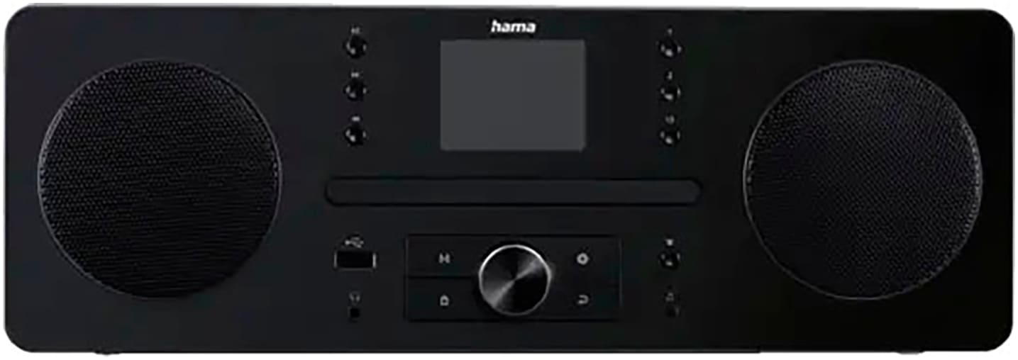HAMA Digitalradio (DAB+) "Digitalradio (Internetradio, Radiowecker, CD-Player, Bluetooth, App)", B:35cm H:22cm T:12,5cm, schwarz, Radios