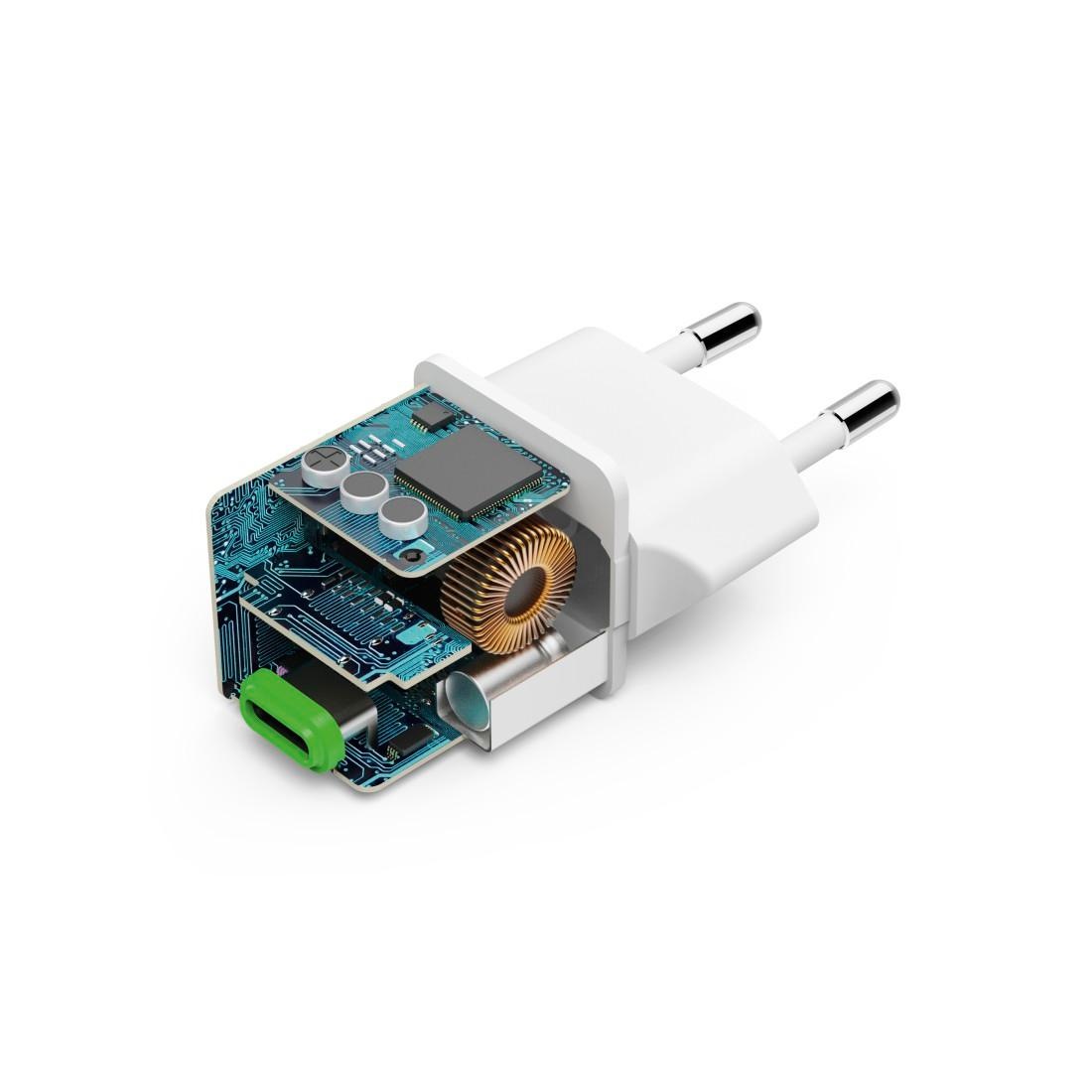 Hama Schnelllade-Gerät »Schnellladegerät (USB-C, PD/QC, extraklein 2,9 x 2,75 x 2,75 cm, 25 W)«, (1 St.)
