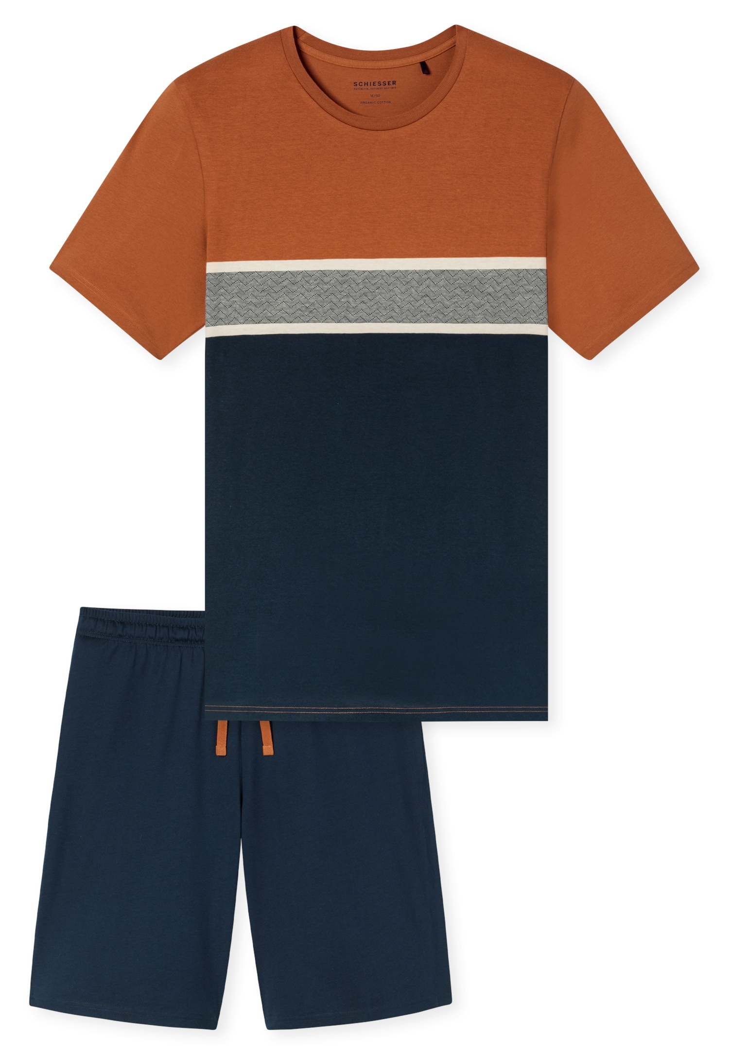 Schiesser Shorty »Casual Essentials« 2 mit Rundhalsausschnitt und kurzen Ärmeln