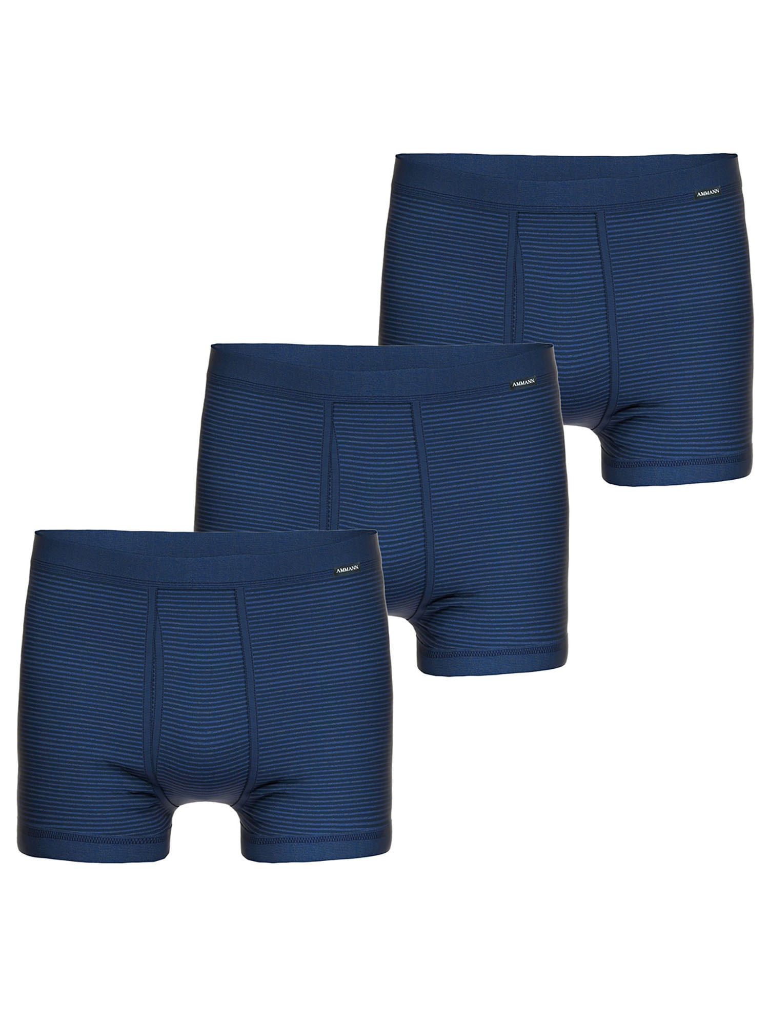 Ammann Retro Pants "3er Pack Hose kurz mit Eingriff Day Classic / Jeans Feinripp" 3 Stück