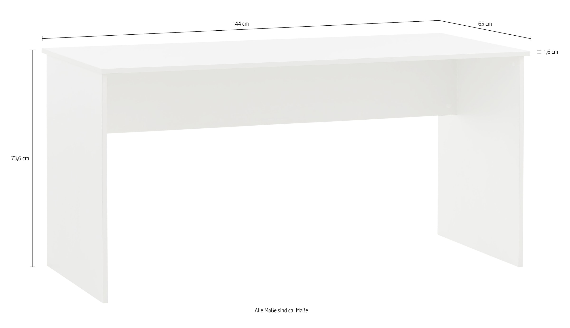 Schildmeyer Schreibtisch »METZ, Breite 144 cm, modernes & zeitloses Design, MADE IN GERMANY« 1 Stk. tlg. Einfache Montage mit verständlicher Aufbauanleitung, MADE IN GERMANY