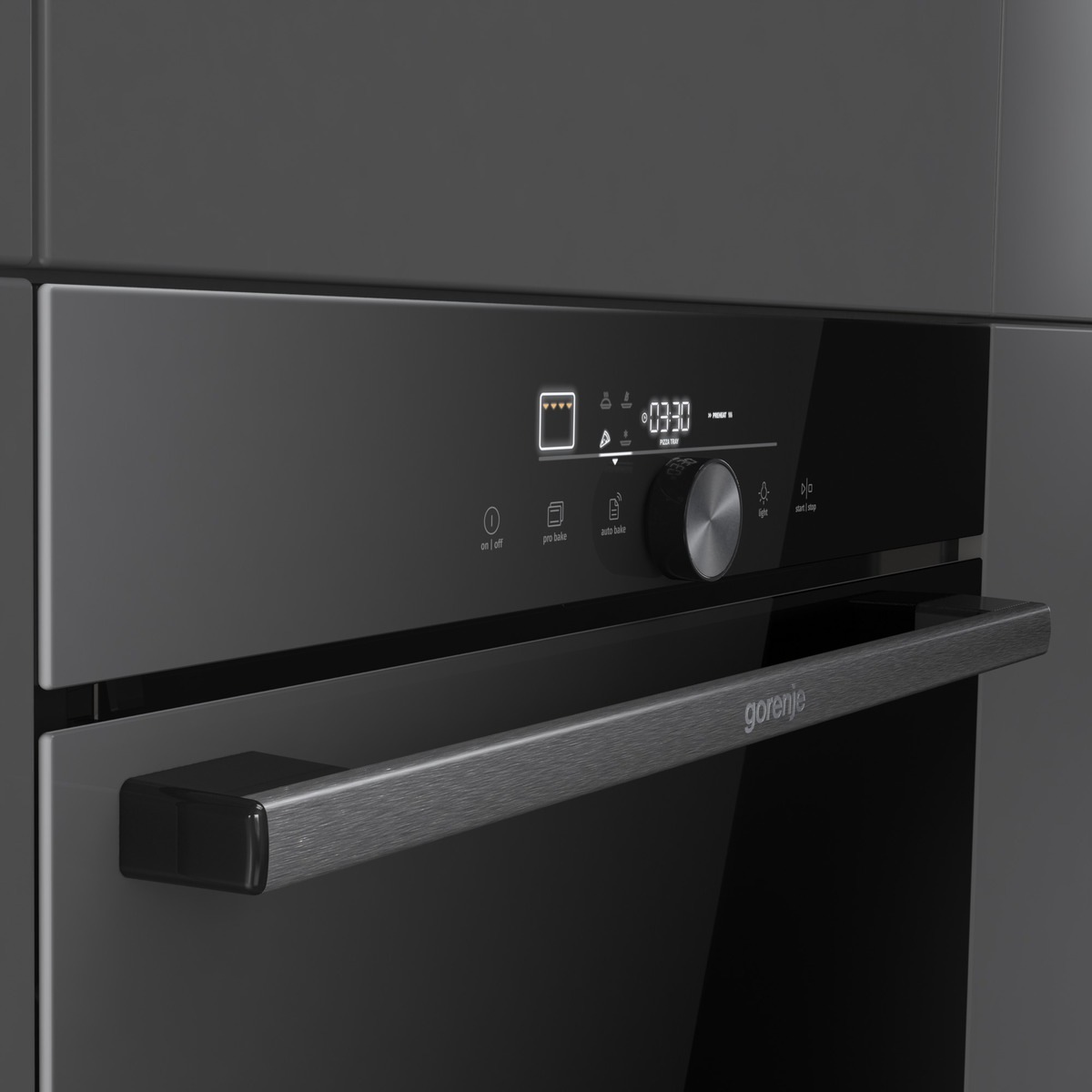 GORENJE Pyrolyse Backofen  »GO66E PIZZA350C«, mit Vollauszug, Pyrolyse-Selbstreinigung, max. Temperatur 350°C, AirFry-Funktion