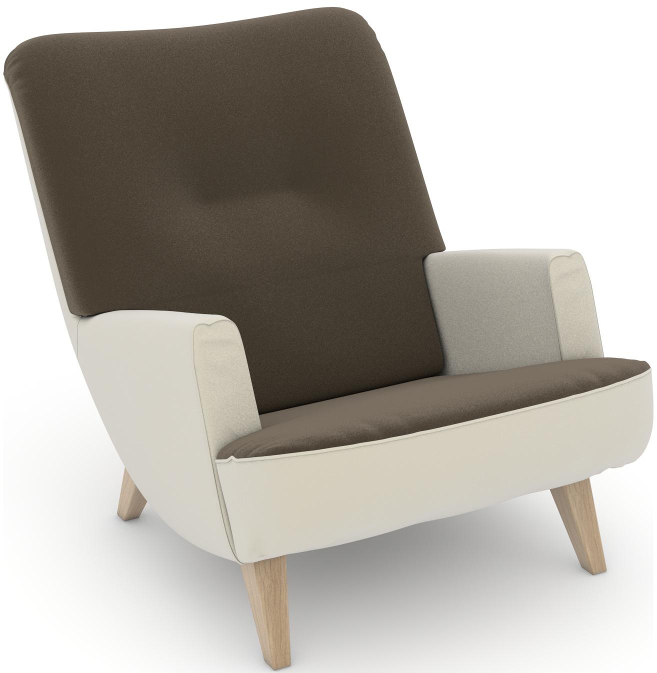 Max Winzer® Loungesessel »build-a-chair Borano außergewöhnlicher Sessel, tolle Farbkombinationen«, modern im Retrolook, zum Selbstgestalten