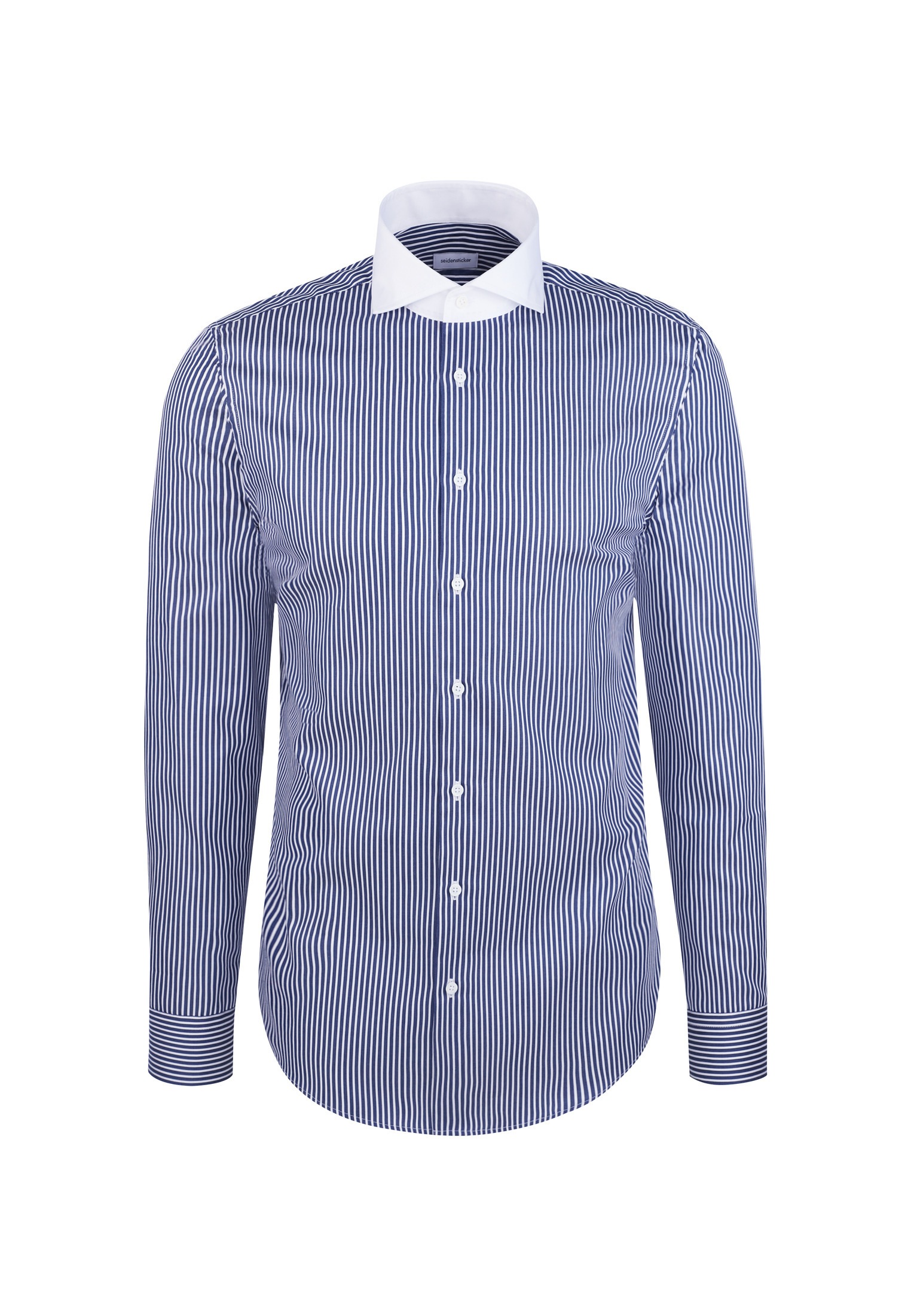 seidensticker Businesshemd »Schwarze Rose« Slim 1/1 Haifischkragen Gestreift