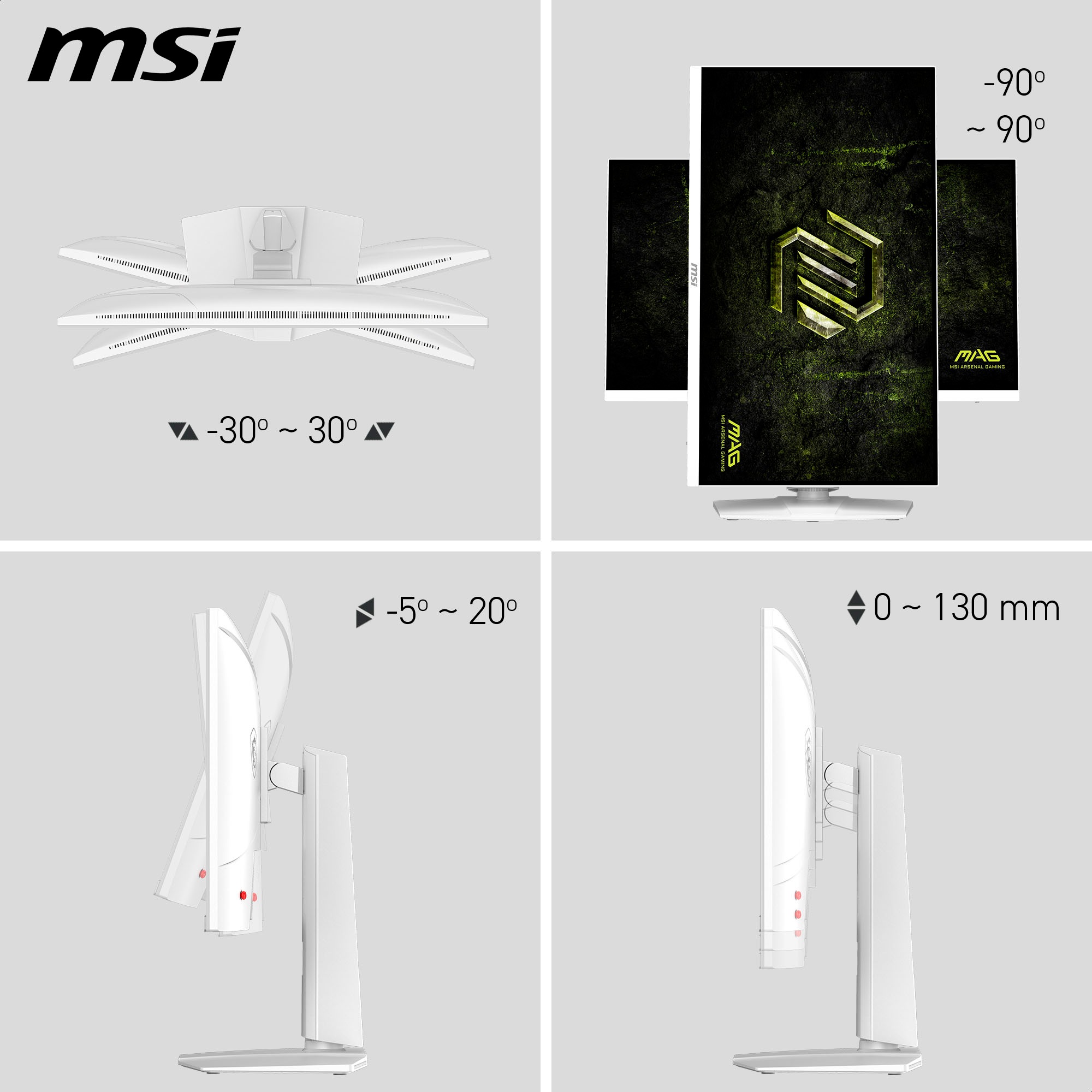 MSI Gaming-Monitor »MAG 274QRFW X32« 69 cm/27 ″  2560 x 1440 px WQHD 0,5 Reaktionszeit 320 Hz