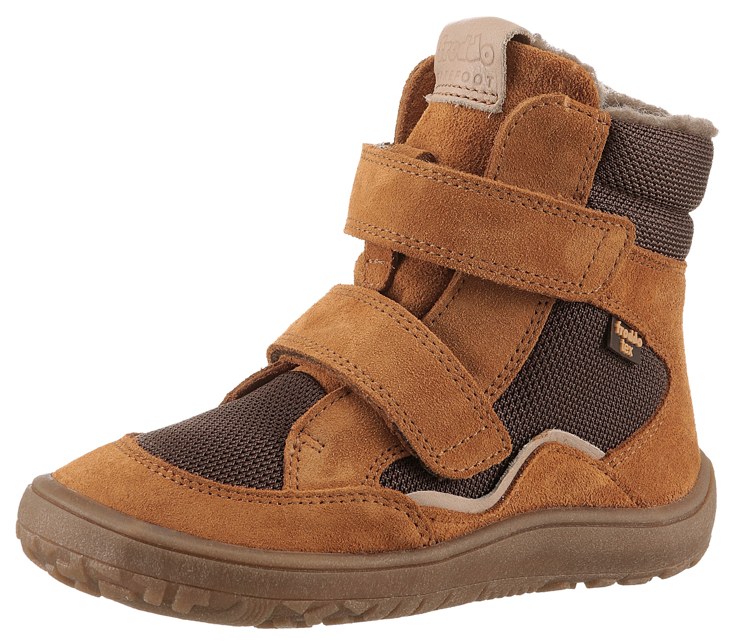 Barfußschuh »BAREFOOT TEX WINTER«, Winterstiefel, Klettstiefel mit kuscheligem Wollfutter