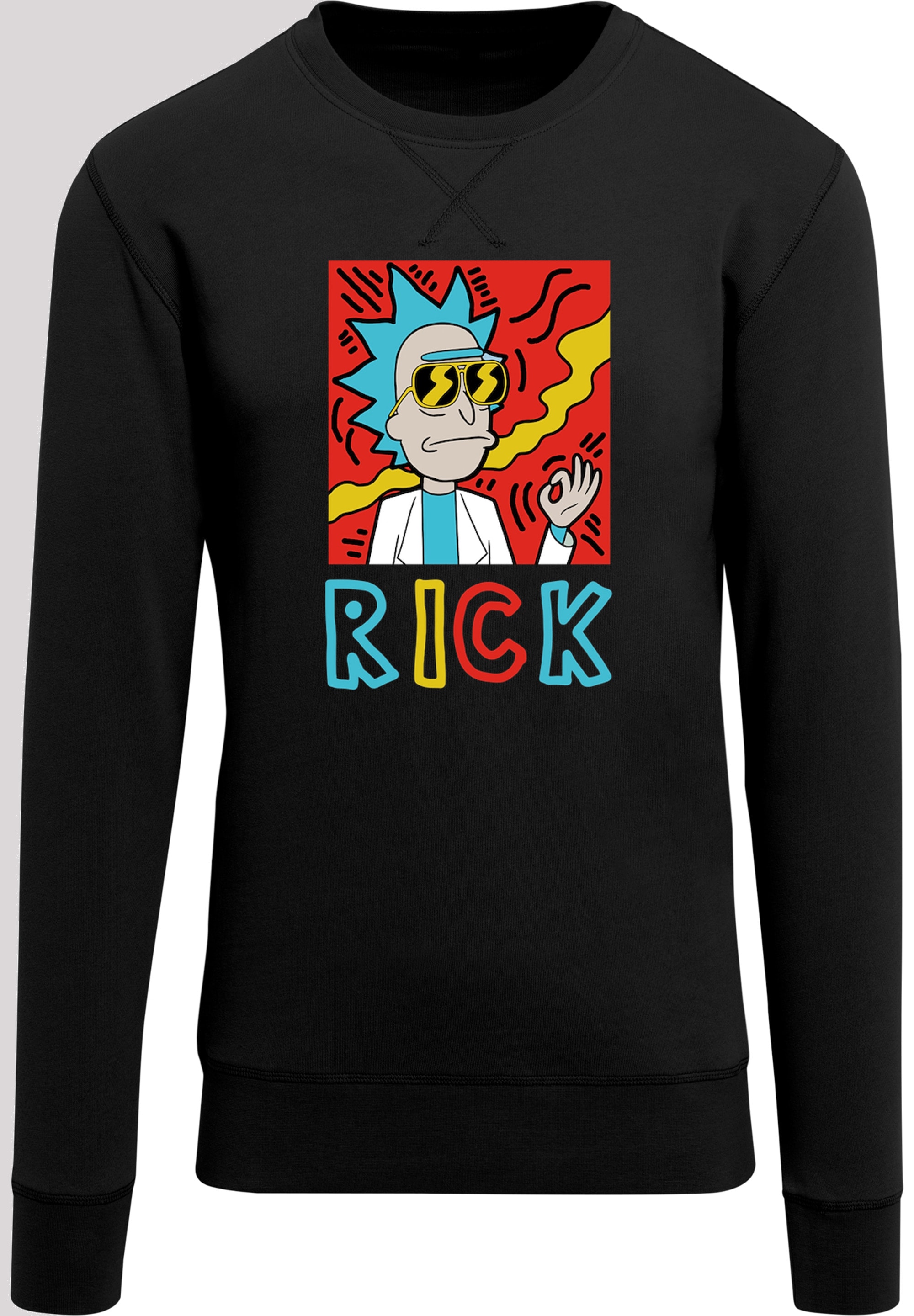 F4NT4STIC Rundhalspullover "F4NT4STIC Herren RICK with Light Crew sweatshirt"