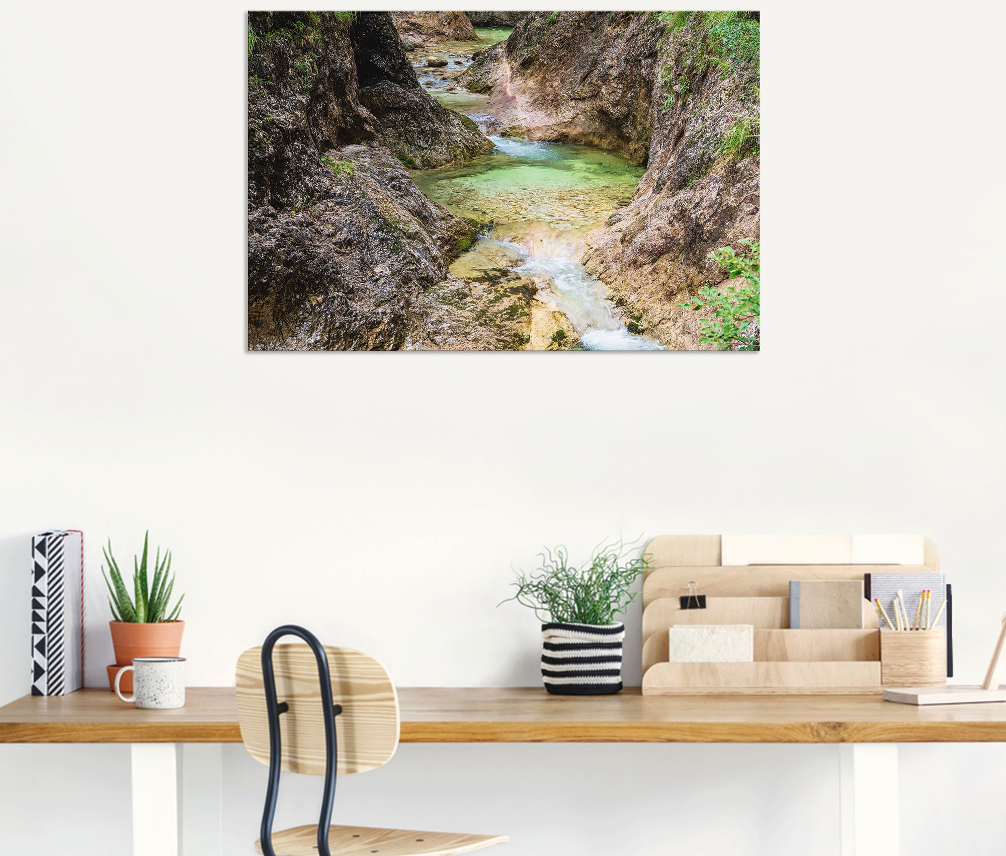 Artland Alu-Dibond-Druck »Almbachklamm im Berchtesgadener Land«, Gewässer, (1 St.), für Innen- und Außenbereich geeignet, Outdoorbild
