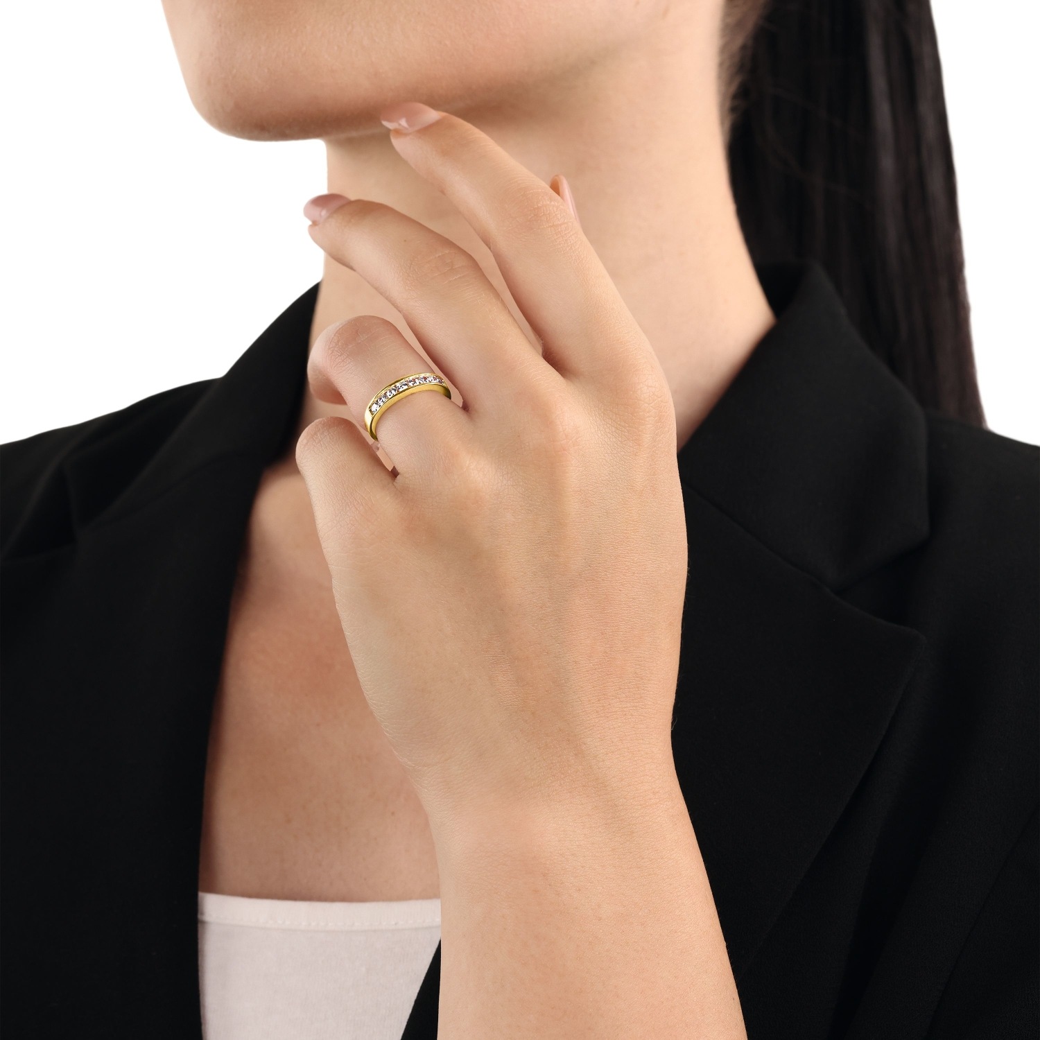 Amor Fingerring mit Zirkonia (synth.)